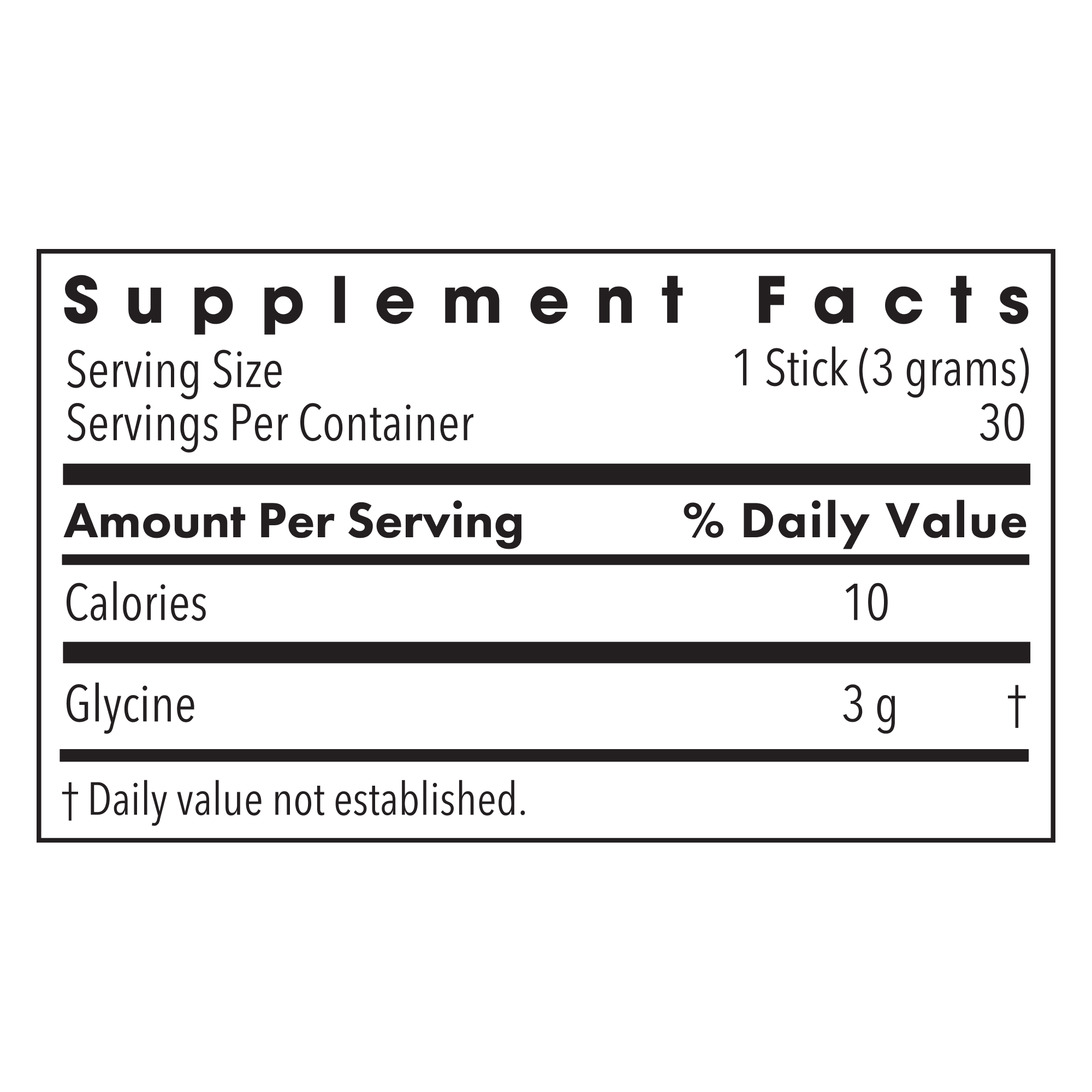 Metabolic Maintenance® Glycine Sticks