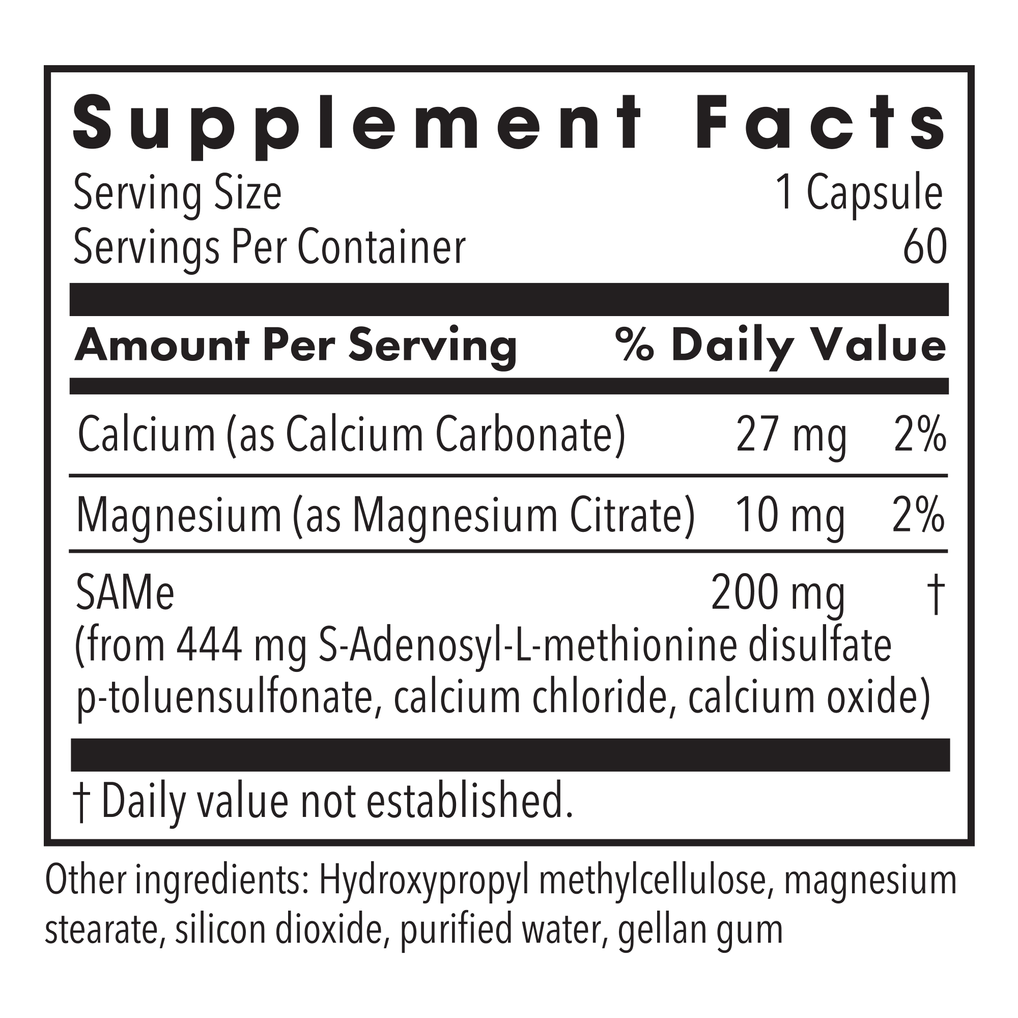 Metabolic Maintenance® SAMe 200 mg