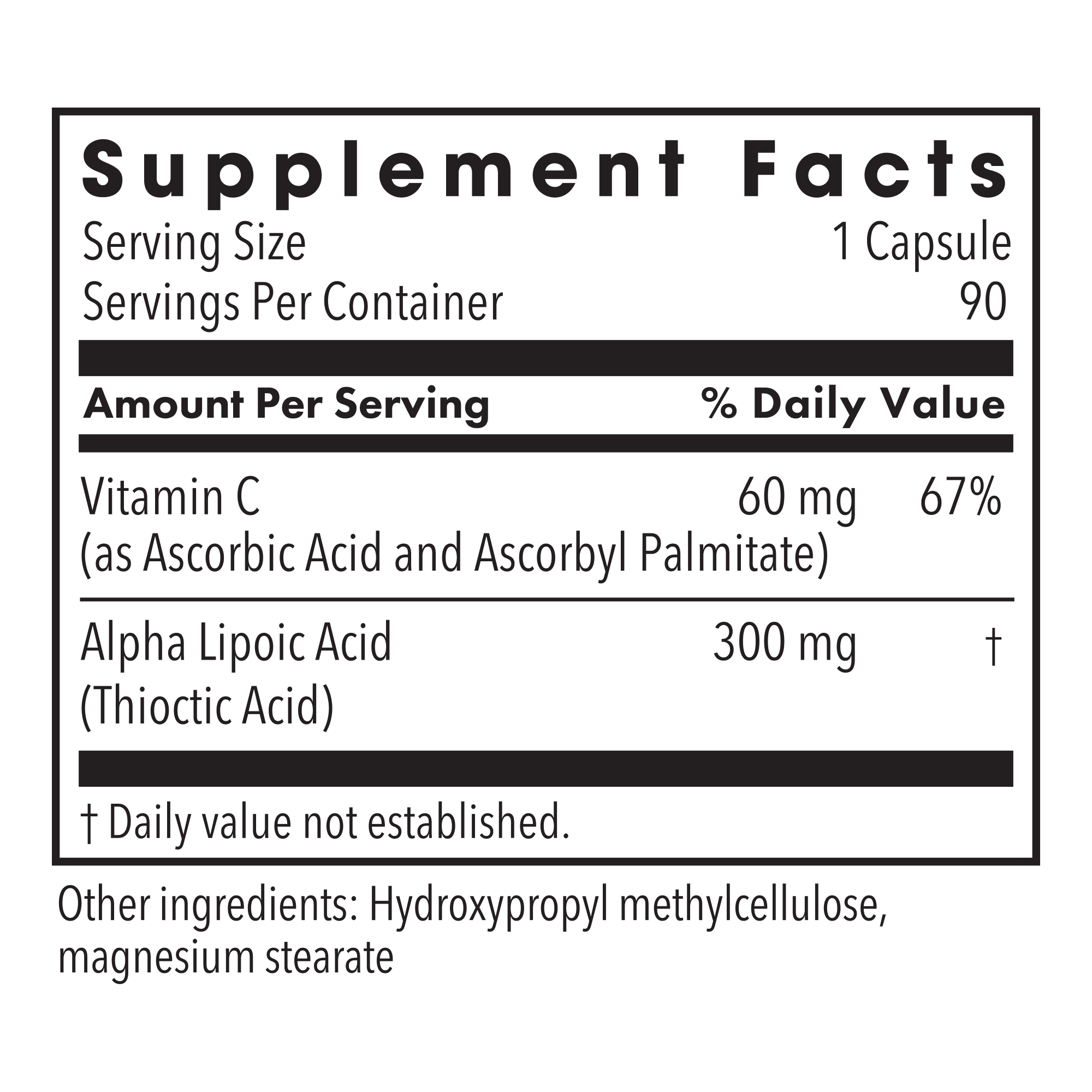 Metabolic Maintenance® Alpha Lipoic Acid 300 mg