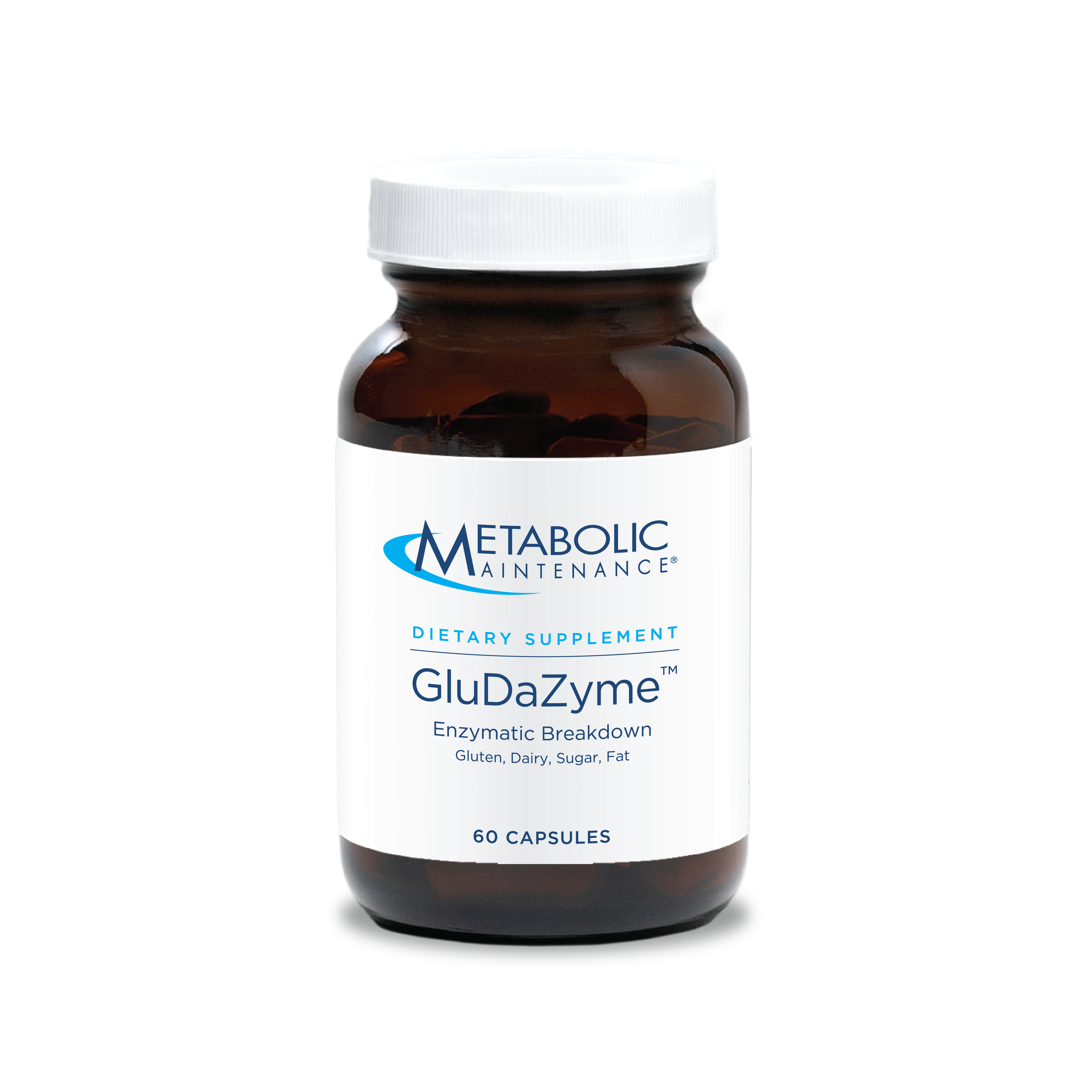 Buy GluDaZyme Enzymatic Breakdown Gluten, Dairy, Sugar, Fat, 60 Capsules, 60 Servings