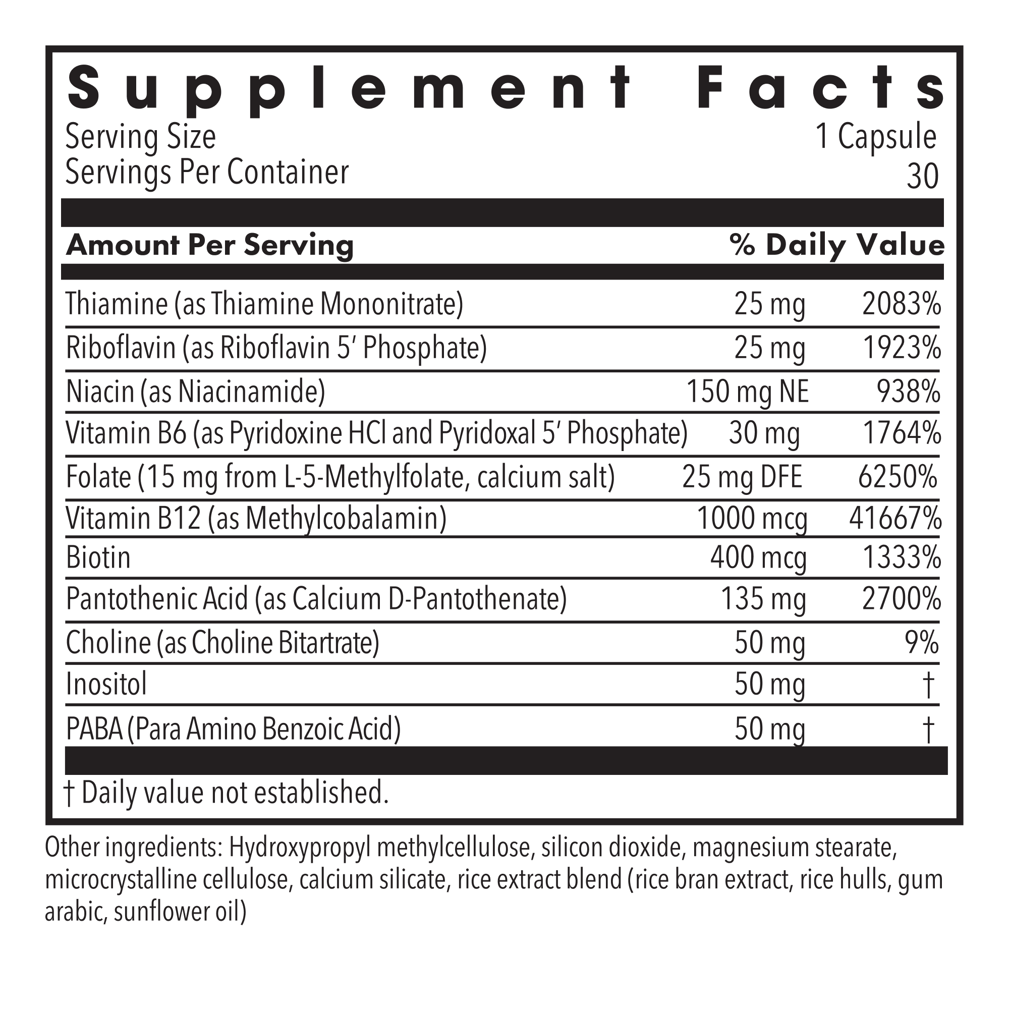 MethylPro® B-Complex + 15 mg L-Methylfolate