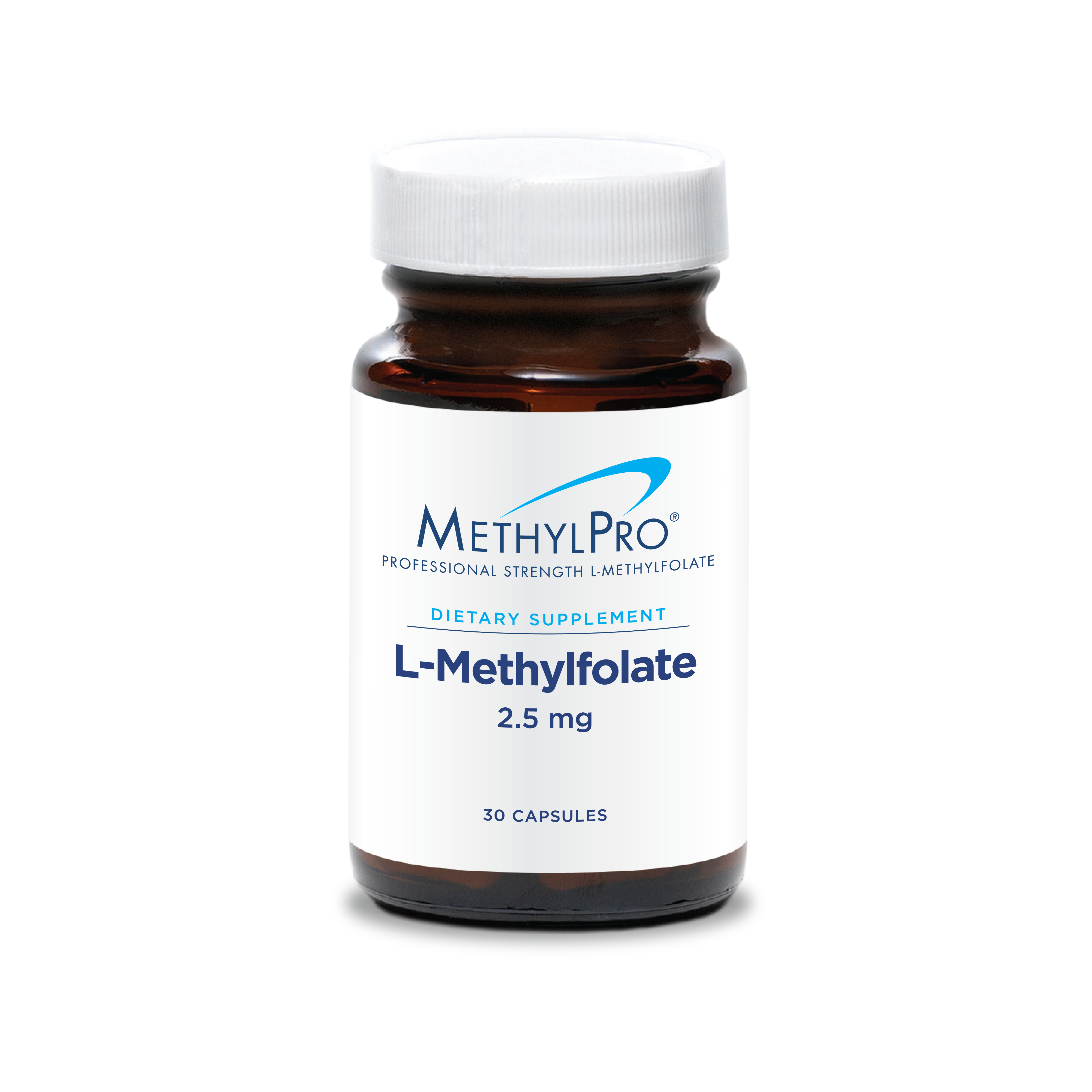 MethylPro L-Methylfolate 2.5 mg bottle for methylation, mood, and homocysteine support