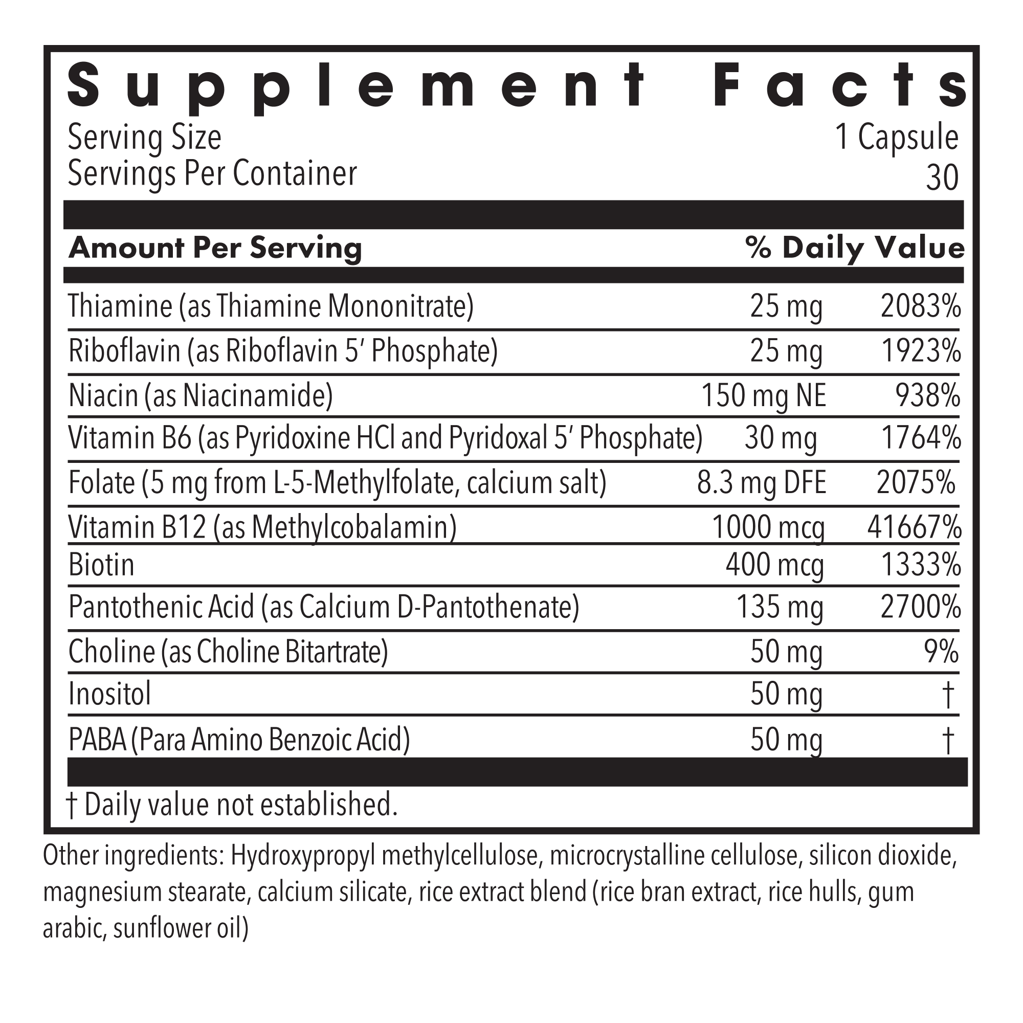 MethylPro® B-Complex + 5 mg L-Methylfolate