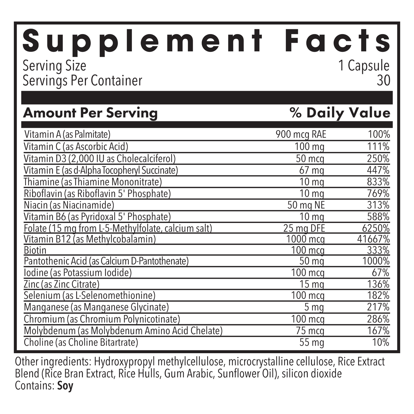 MethylPro® Multivitamin + 15 mg L-Methylfolate