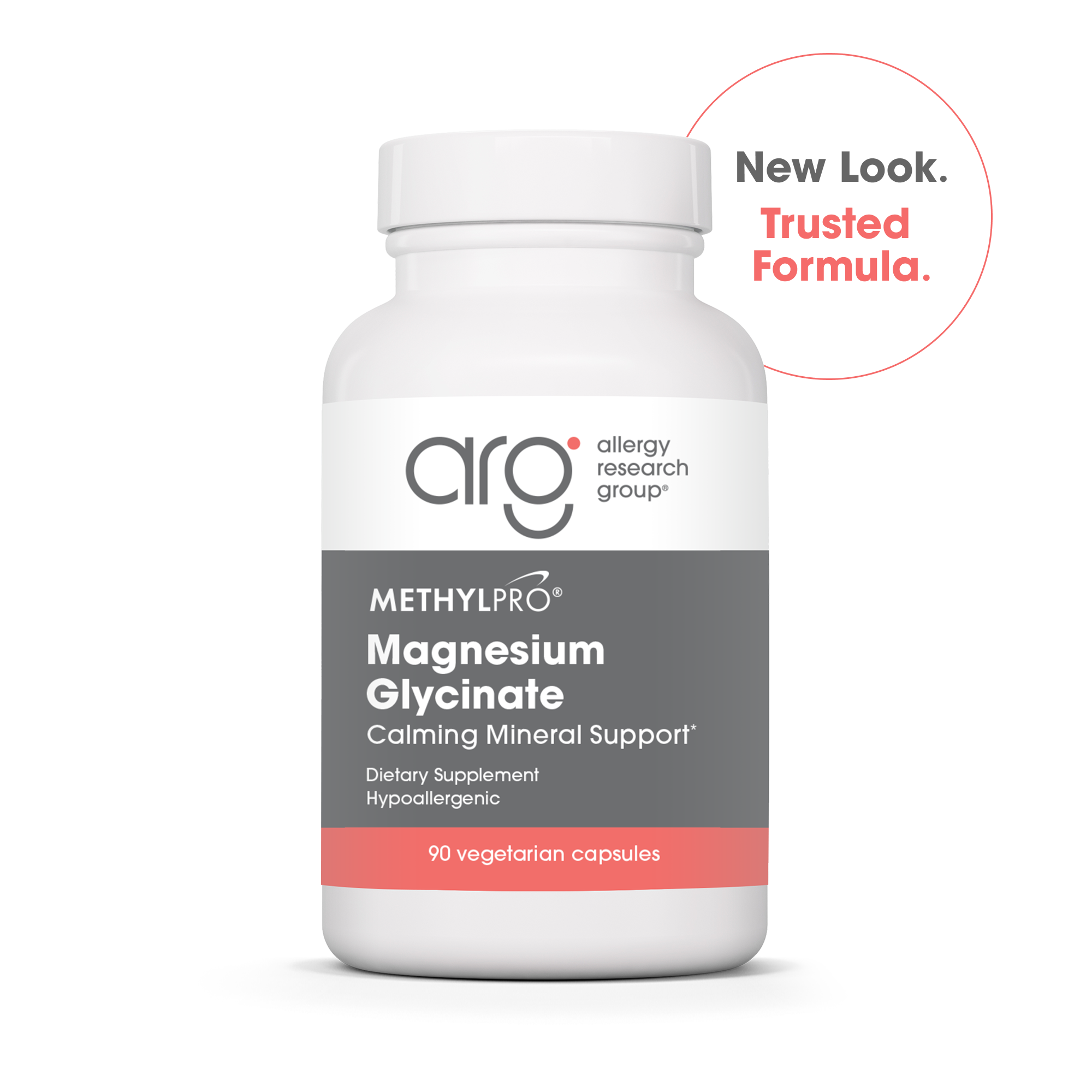 MethylPro Magnesium Glycinate new look bottle for gentle magnesium support, relaxation, and muscle function