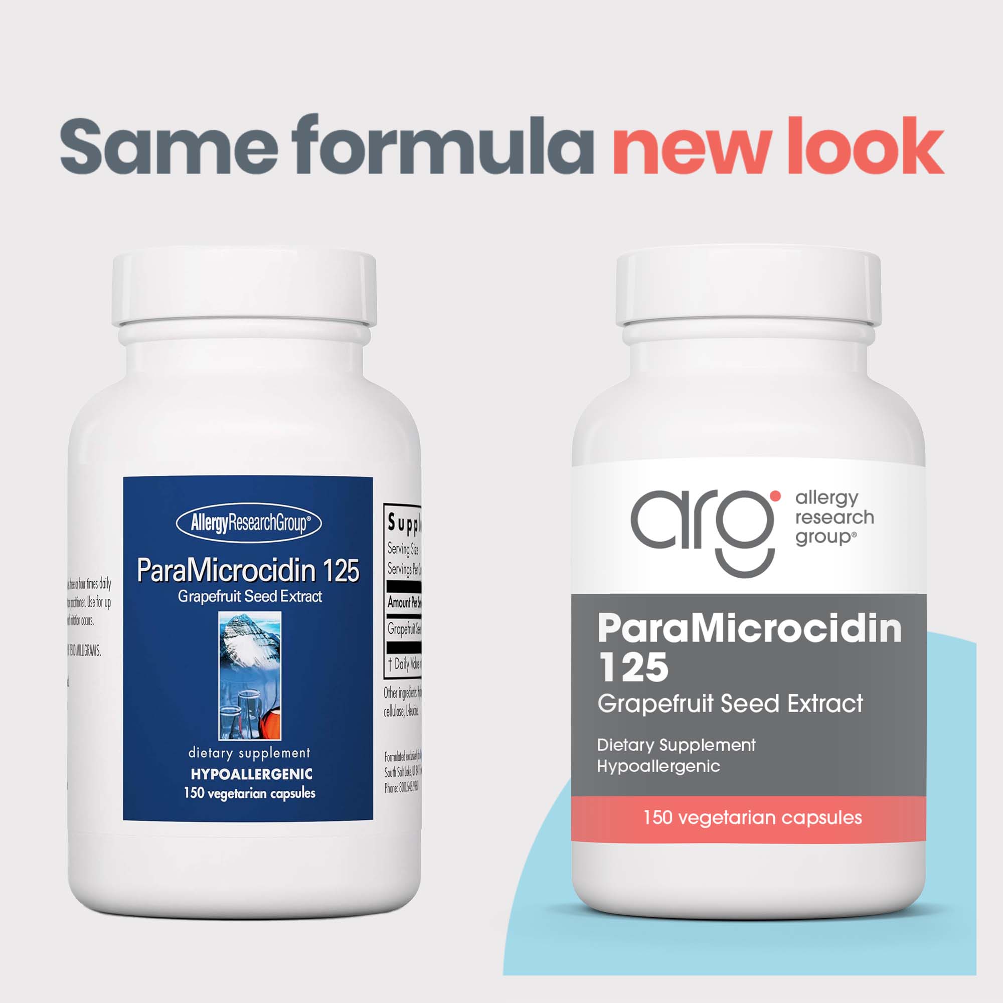 ParaMicrocidin 125 mg - new look vs original bottle