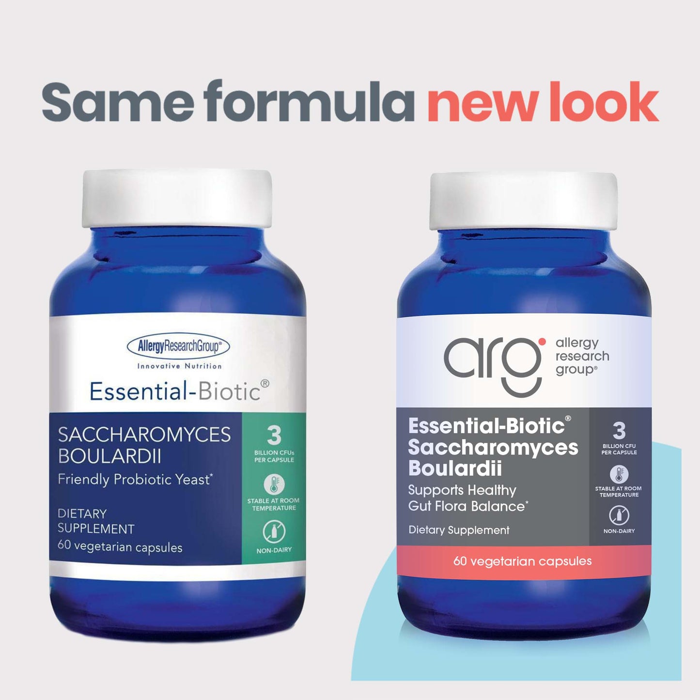 Essential-Biotic® SACCHAROMYCES BOULARDII - new look vs original bottle