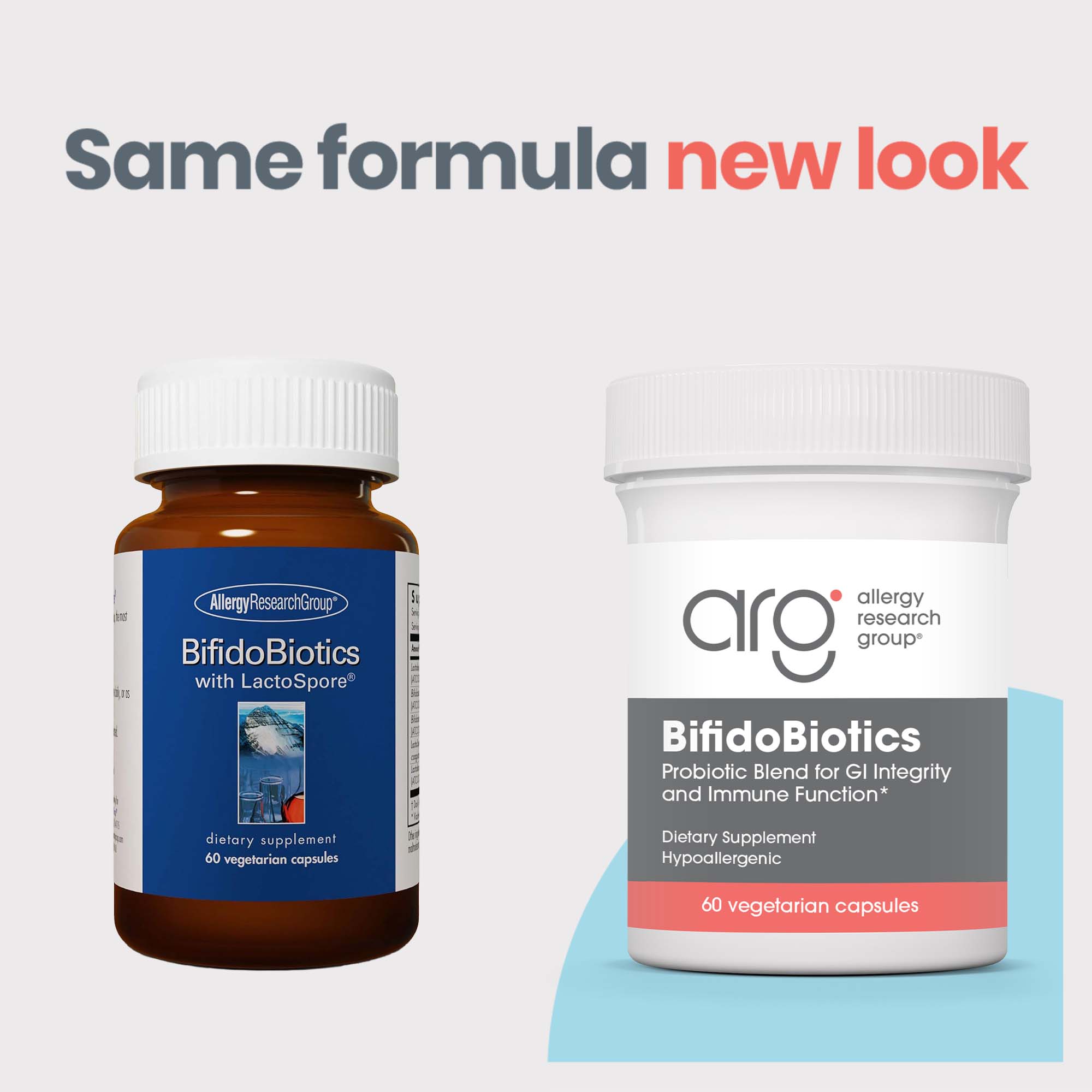 BifidoBiotics - new look vs original bottle