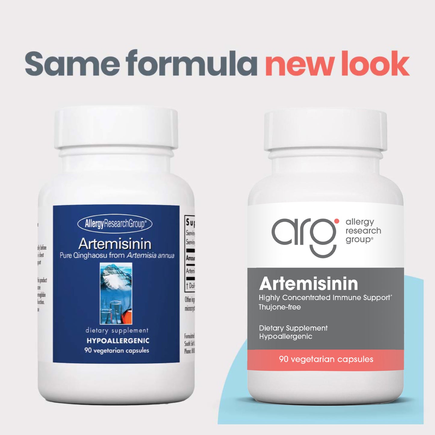 Artemisinin - new look vs original bottle