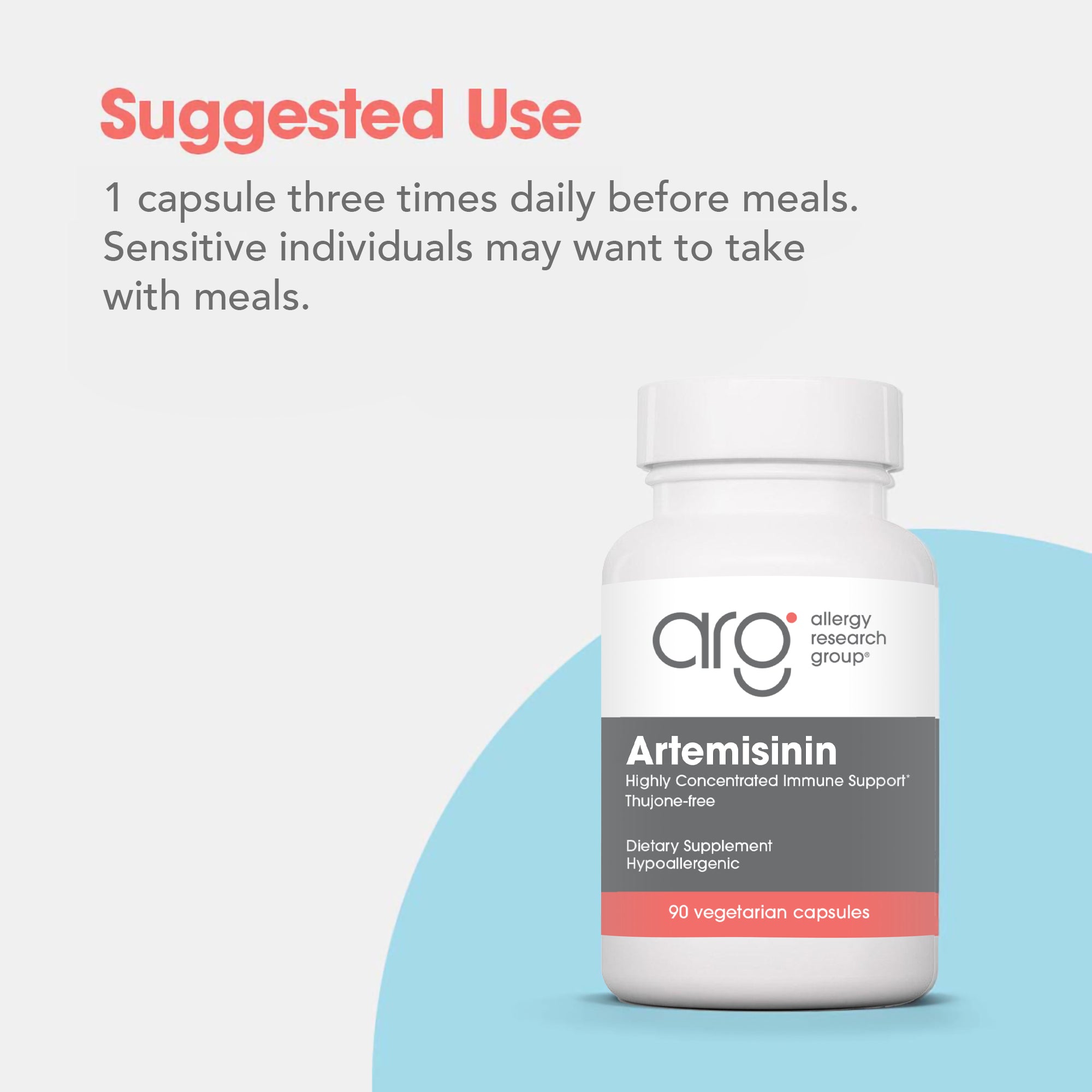 Artemisinin - suggested use: 1 capsule three times daily before meals.