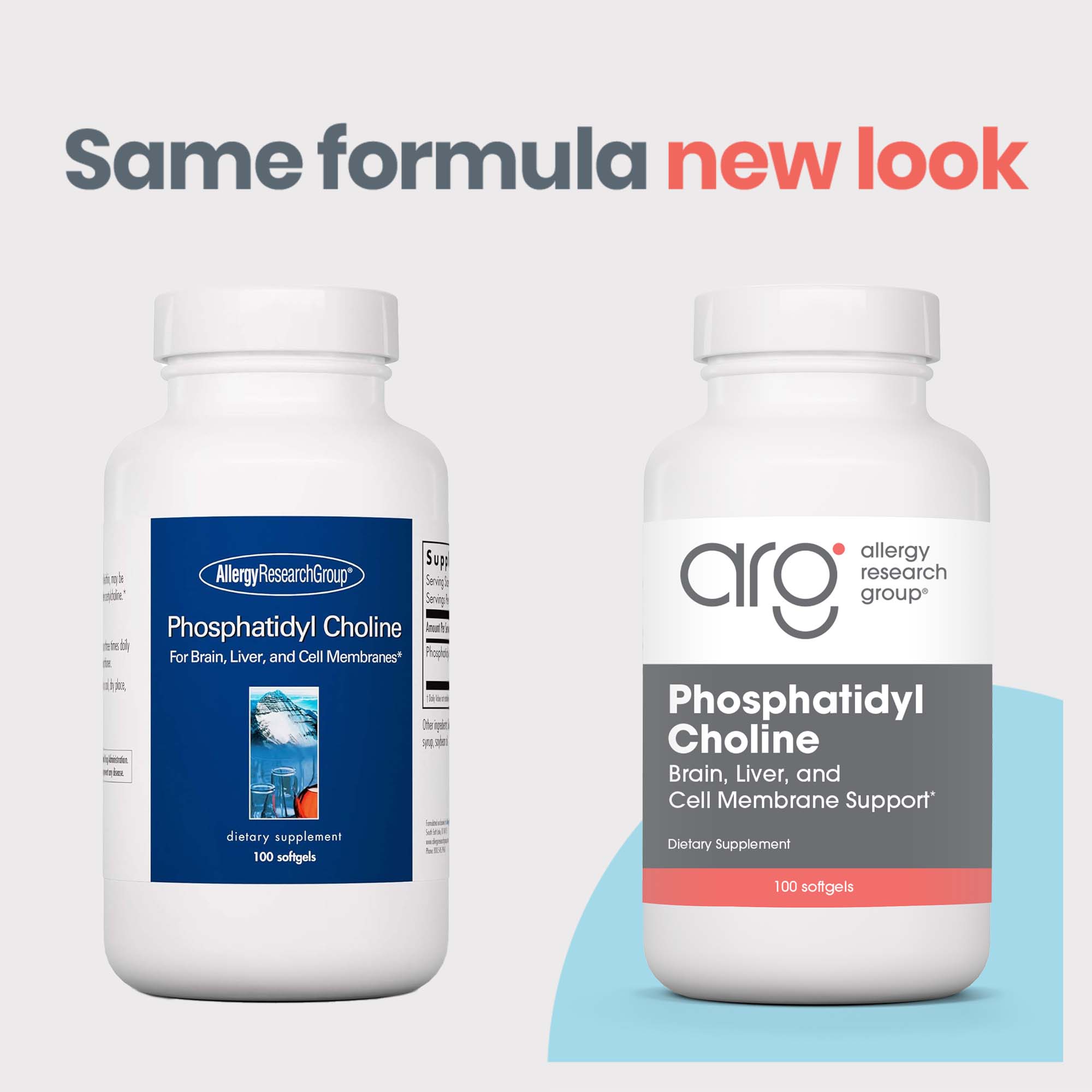 Phosphatidyl Choline - new look vs original bottle