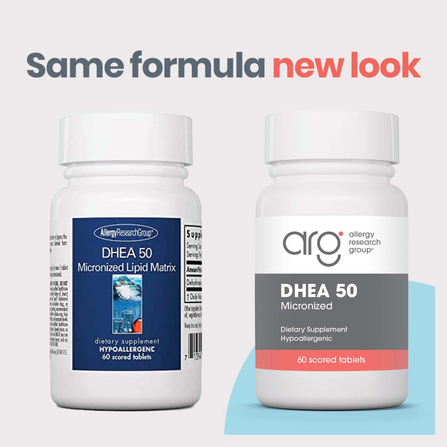 DHEA 50 mg - new look vs original bottle