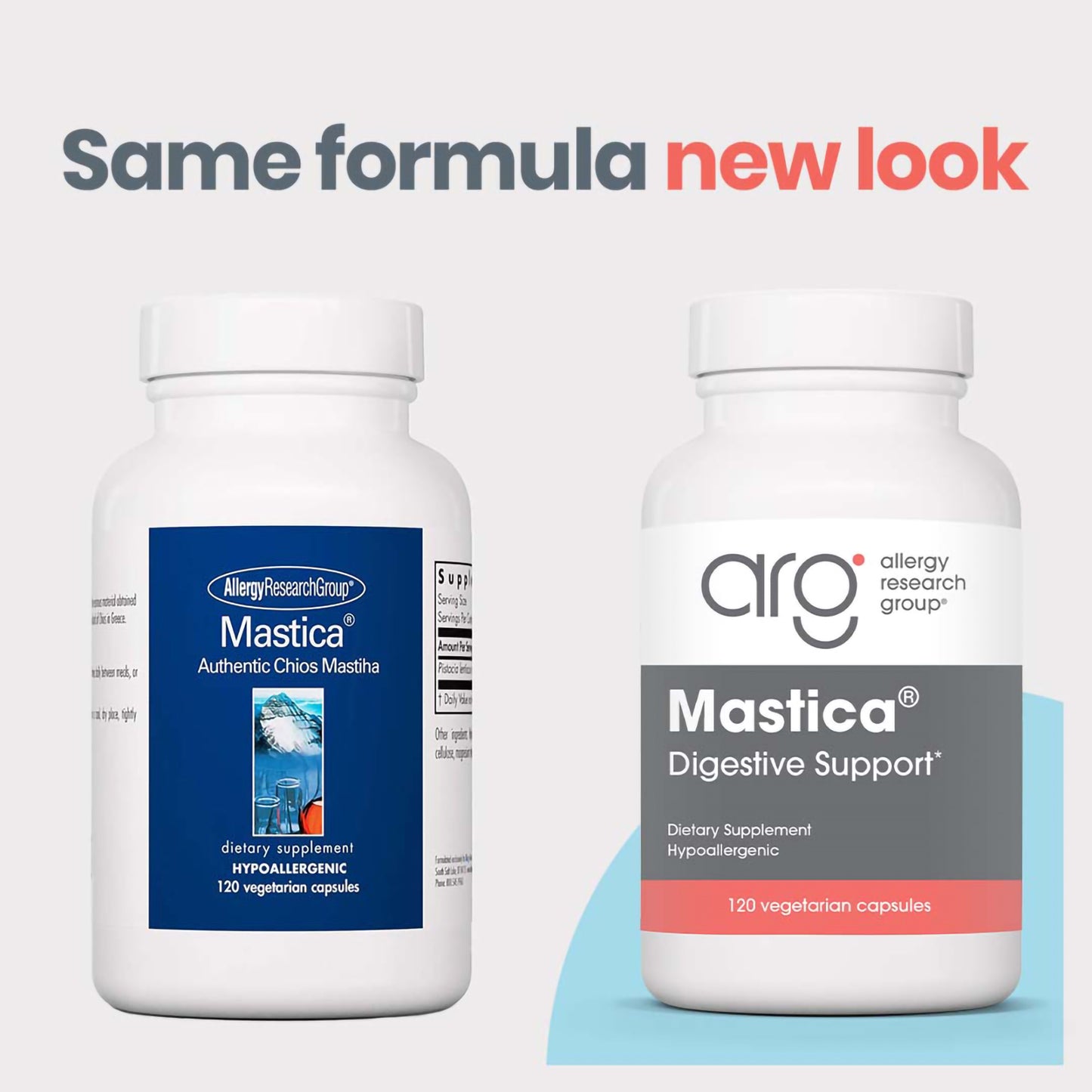 Mastica® - new look vs original bottle