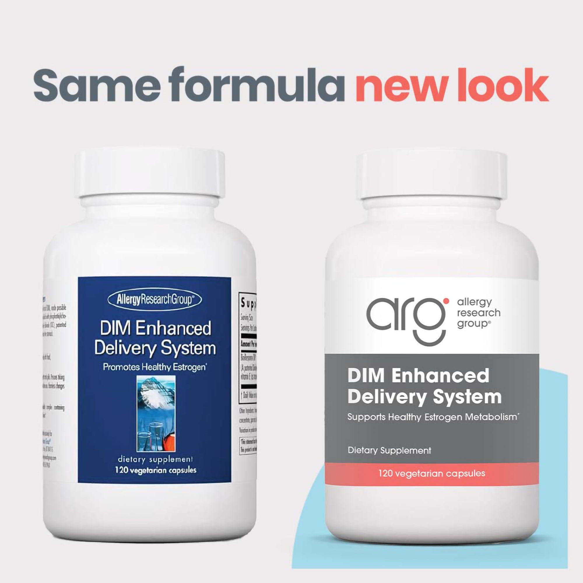 DIM Enhanced Delivery System - new look vs original bottle