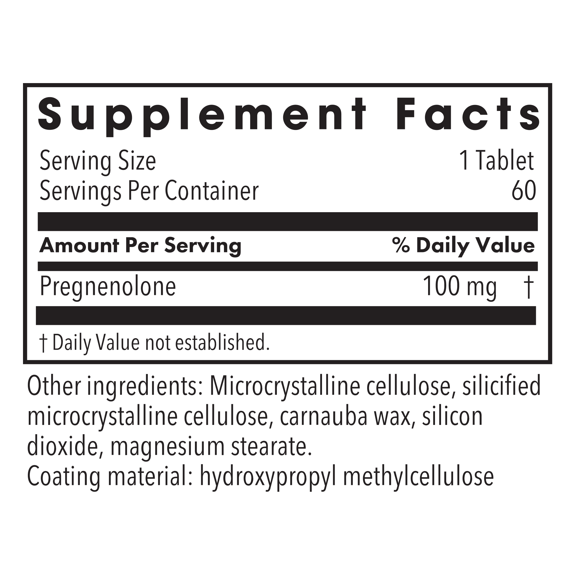 Pregnenolone 100 mg