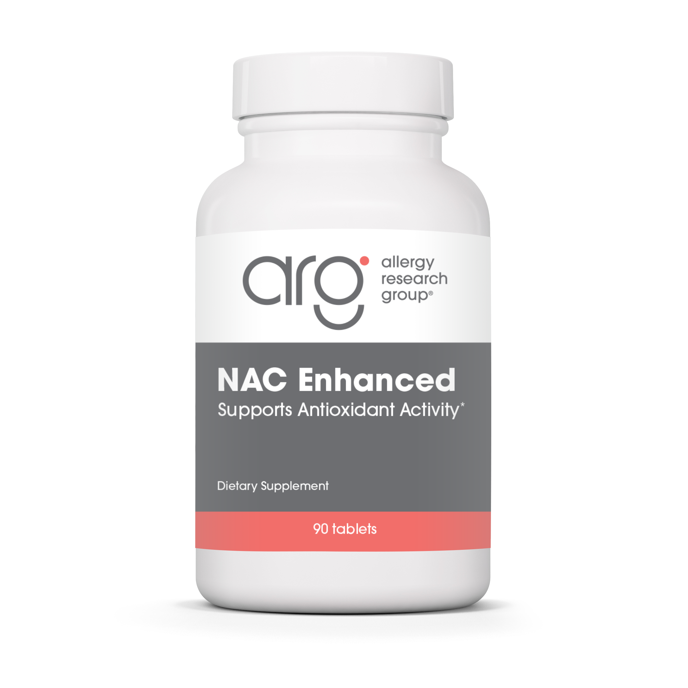 Allergy Research Group NAC Enhanced - 90 tablets bottle front label