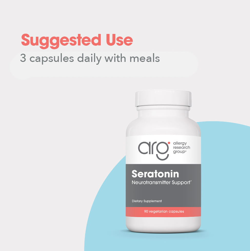 Seratonin - suggested use: 3 capsules daily with meals