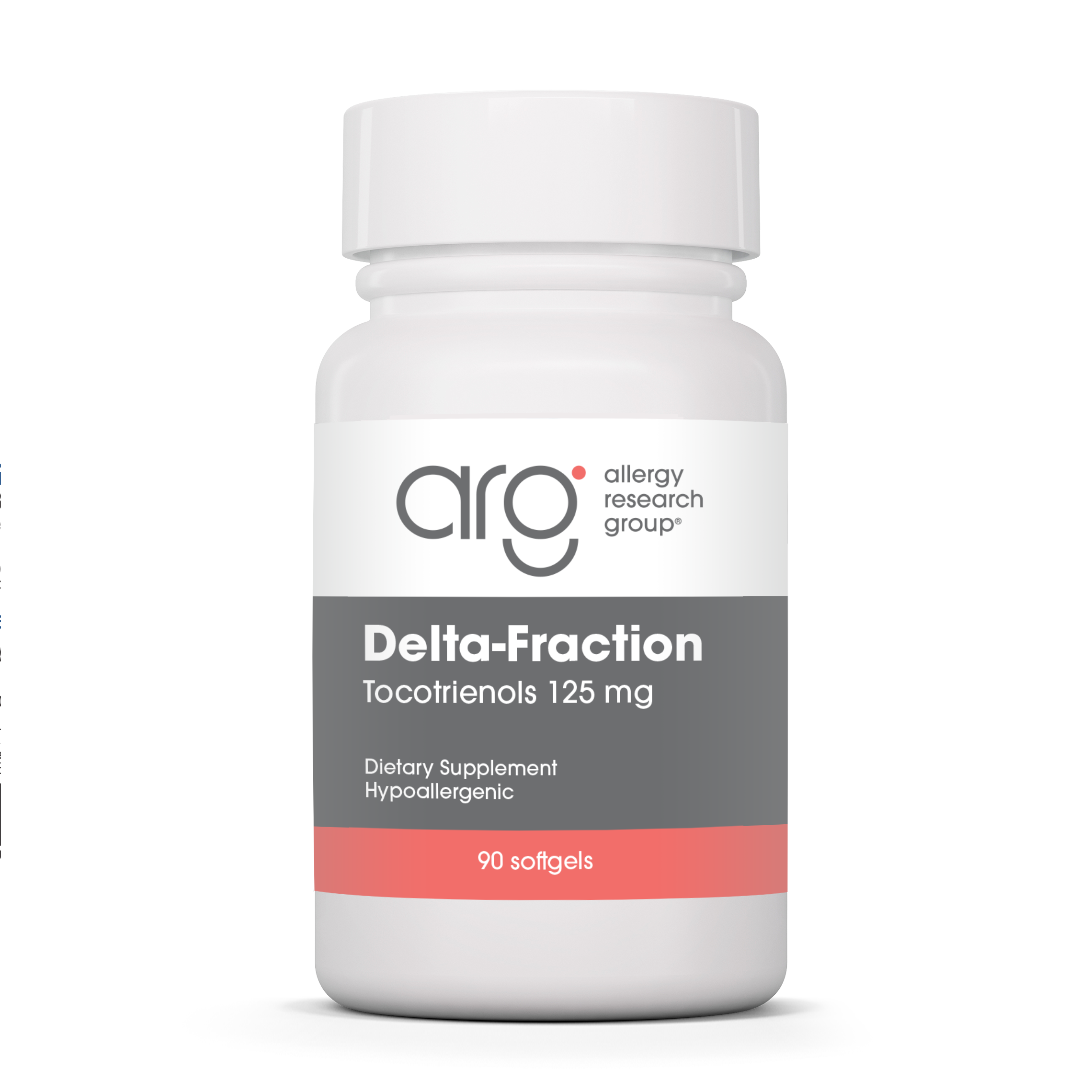 Allergy Research Count Delta-Fraction Tocotrienols 125 mg - 90 softgels bottle front label