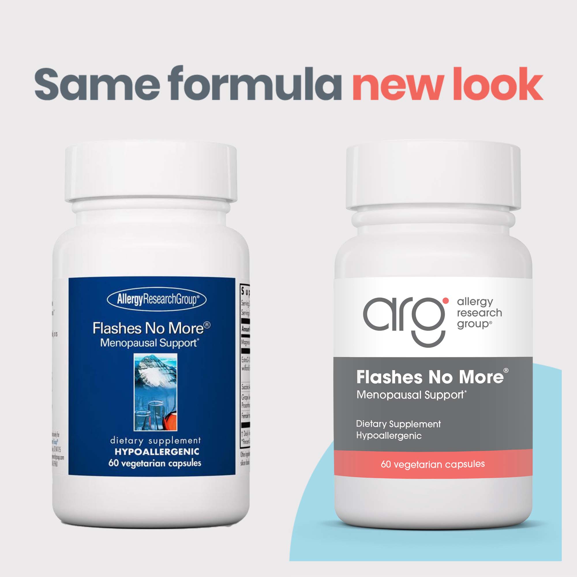 Flashes No More® - new look vs original bottle