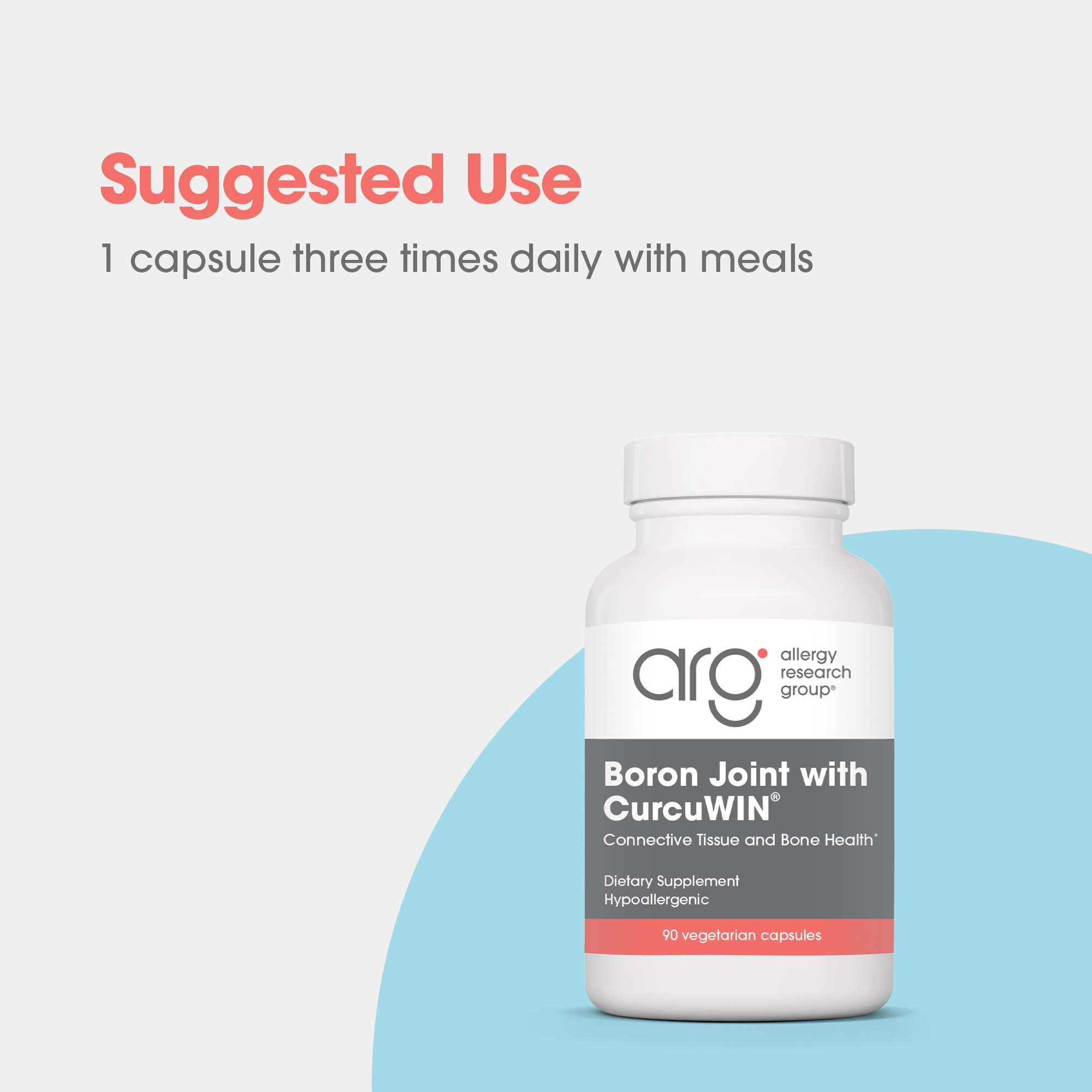 CurcuWIN® - suggested use: 1 capsule three times daily with meals