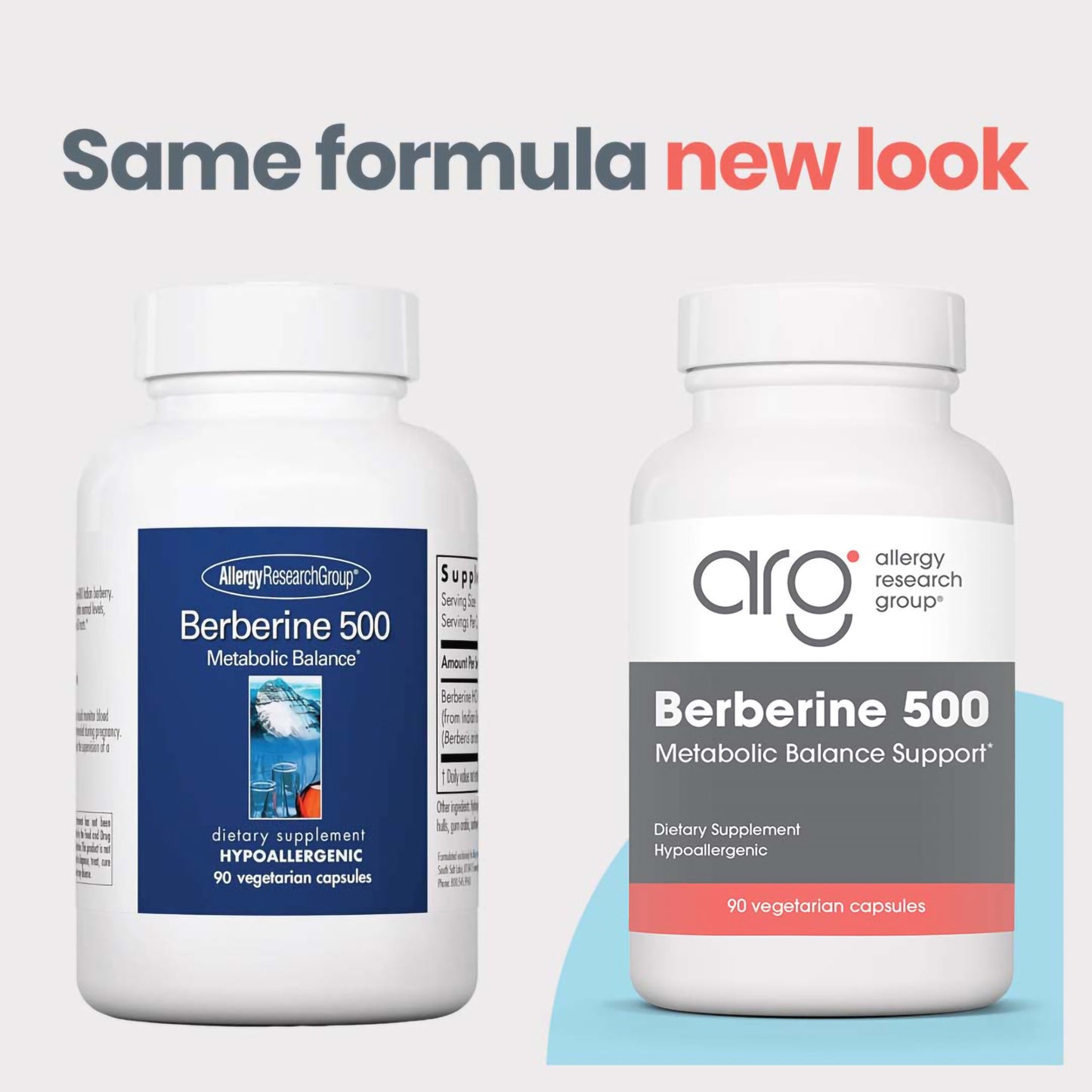 Berberine 500 - new look vs original bottle