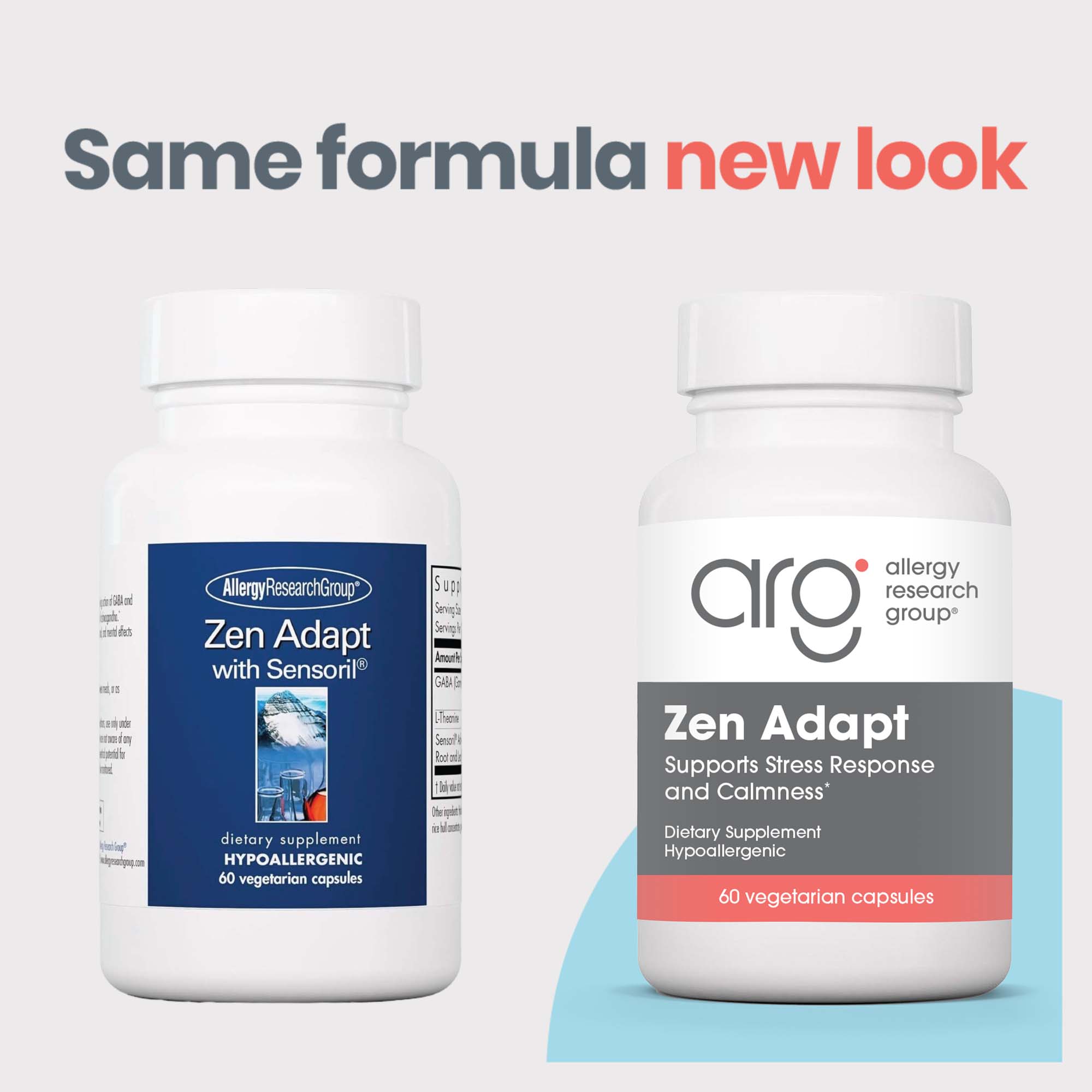 Zen Adapt - new look vs original bottle