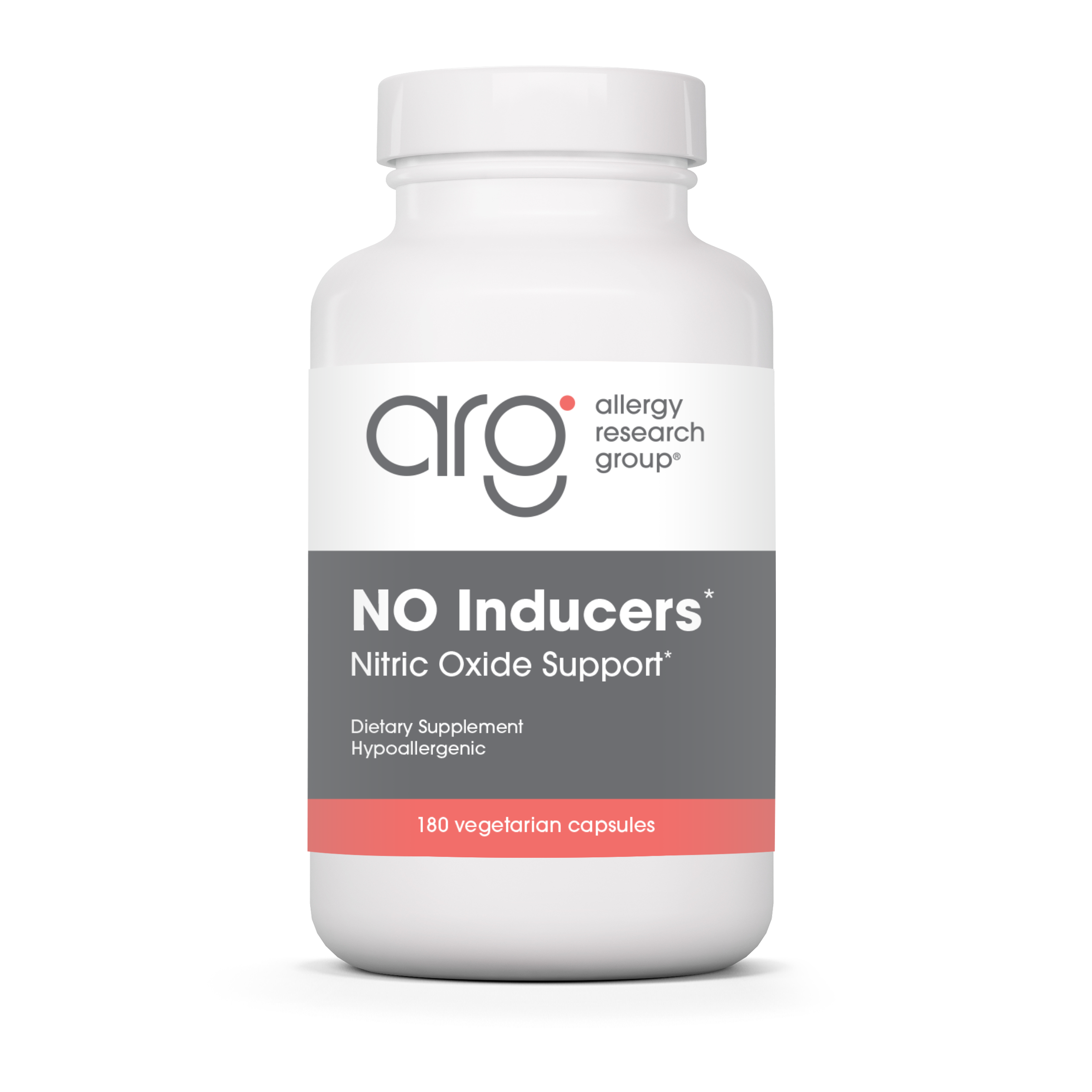 Allergy Research Group NO Inducers* - 180 vegetarian capsules bottle front label