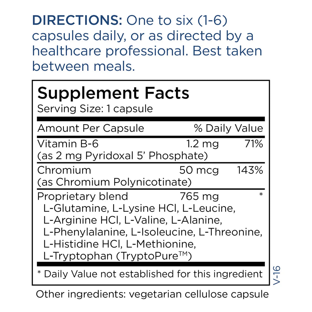 Supplement Facts panel for Metabolic Maintenance BAM Balanced Amino Maintenance showing essential amino acids and serving information
