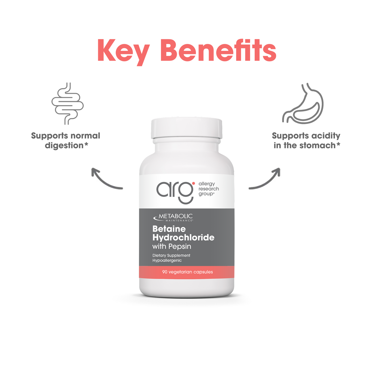 Metabolic Maintenance® Betaine Hydrochloride with Pepsin