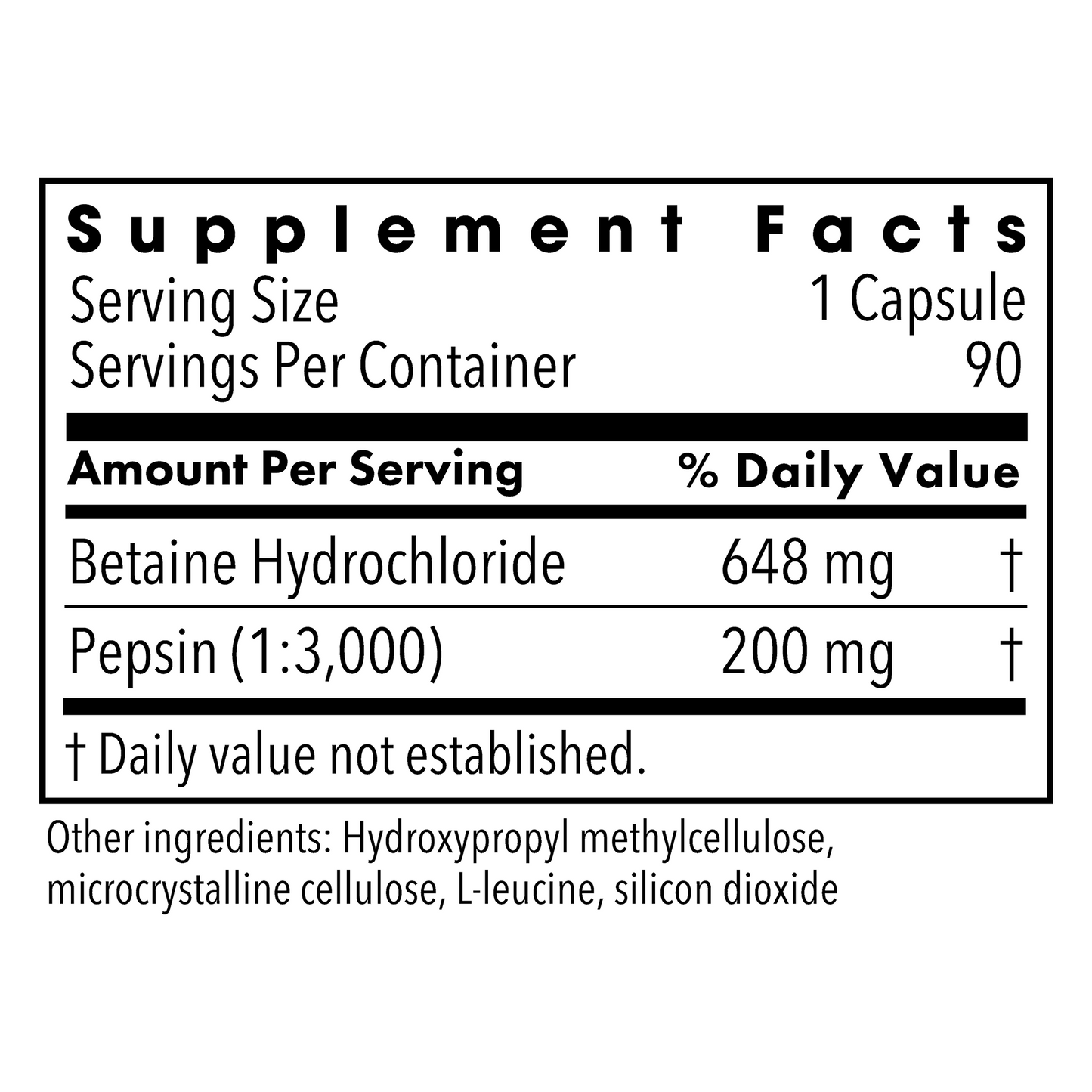 Metabolic Maintenance® Betaine Hydrochloride with Pepsin