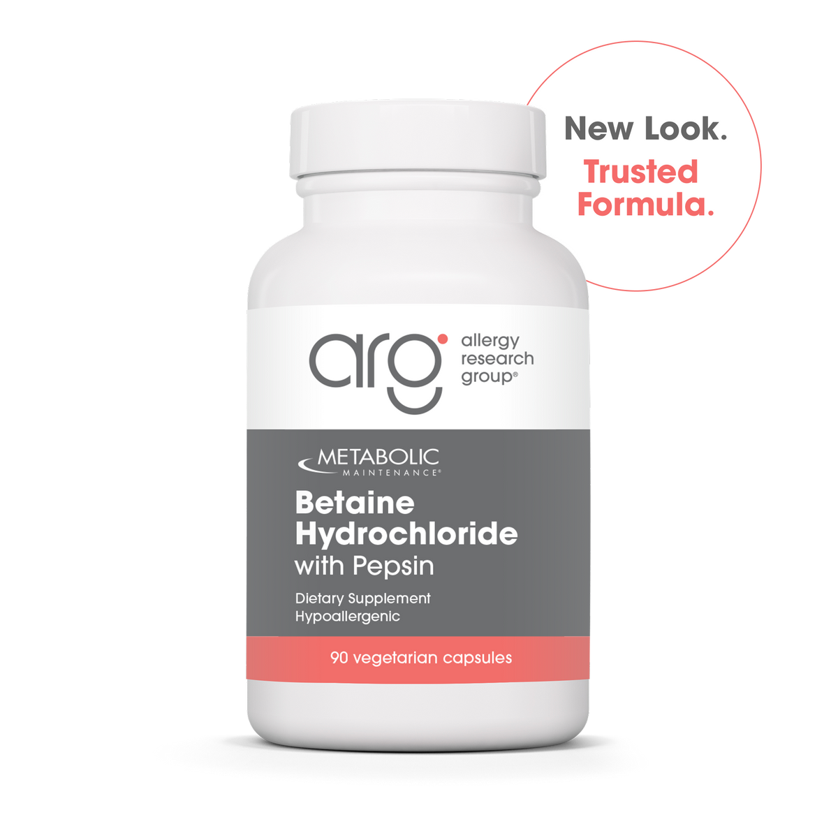 Betaine HCl with Pepsin Digestive Aid | Allergy Research Group Betaine HCl with Pepsin Digestive Aid | Allergy Research Group