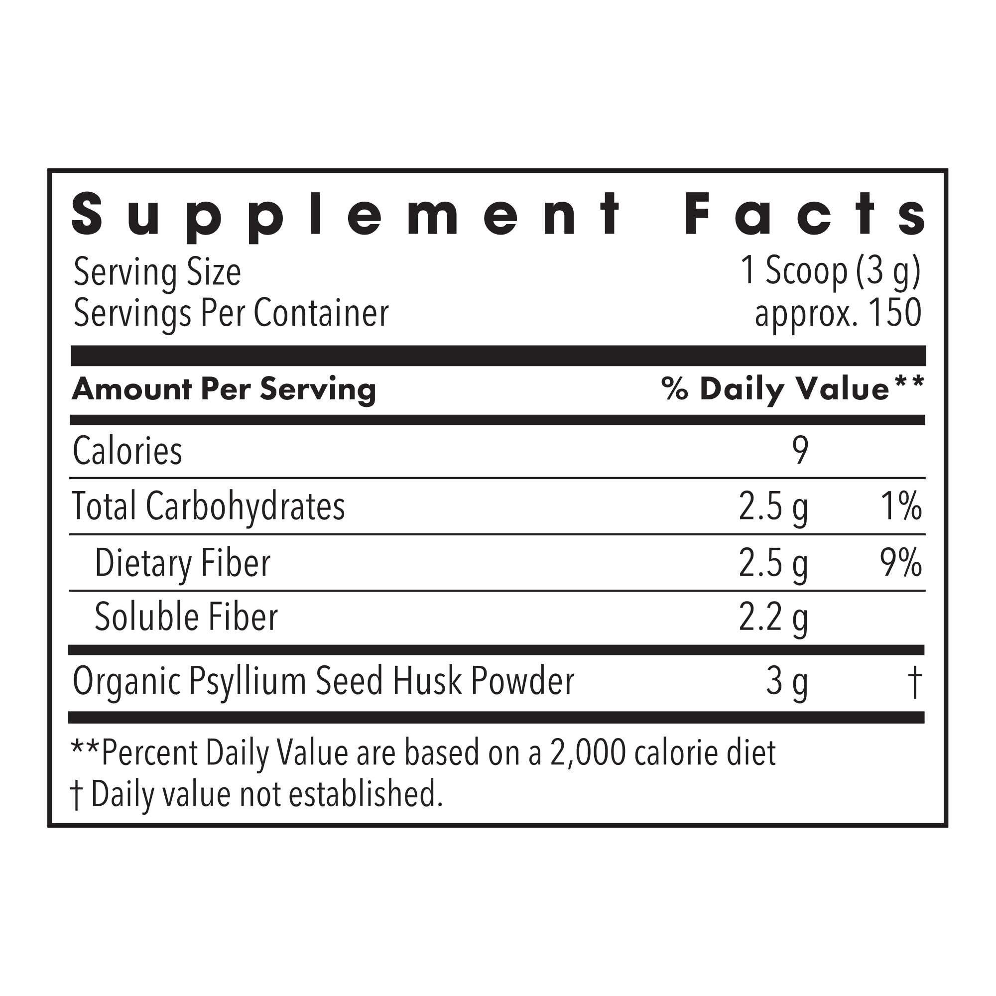 Metabolic Maintenance® Organic Psyllium Husk Powder