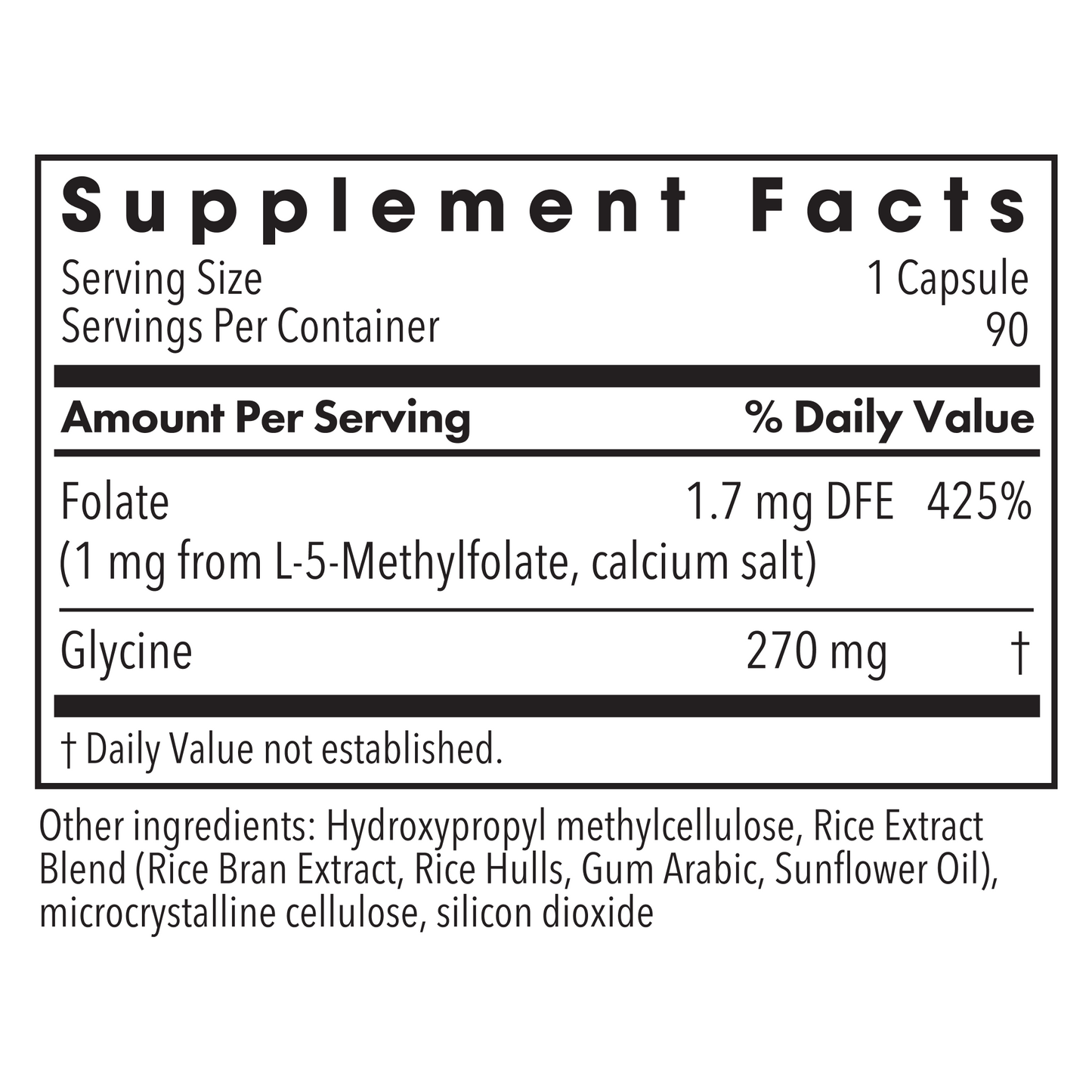 MethylPro® L-Methylfolate 1 mg