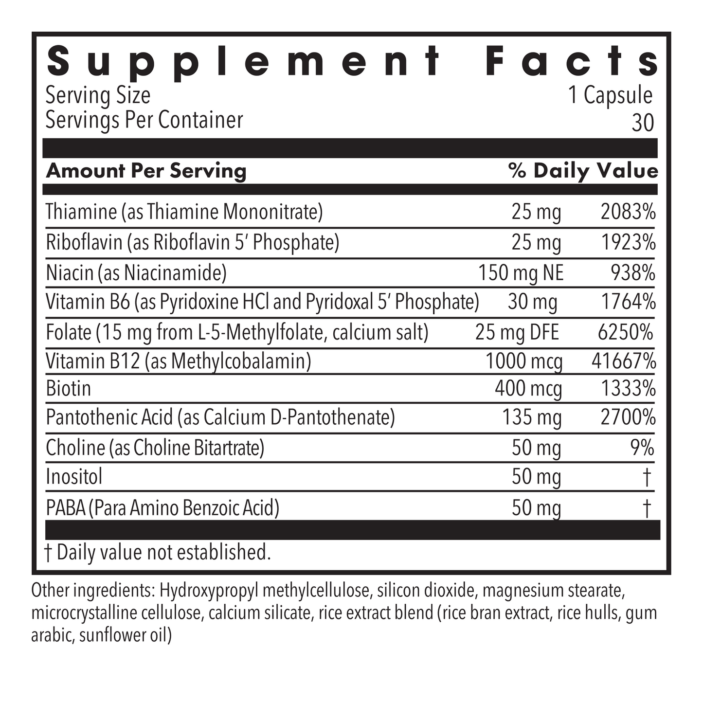MethylPro® B-Complex + 15 mg L-Methylfolate