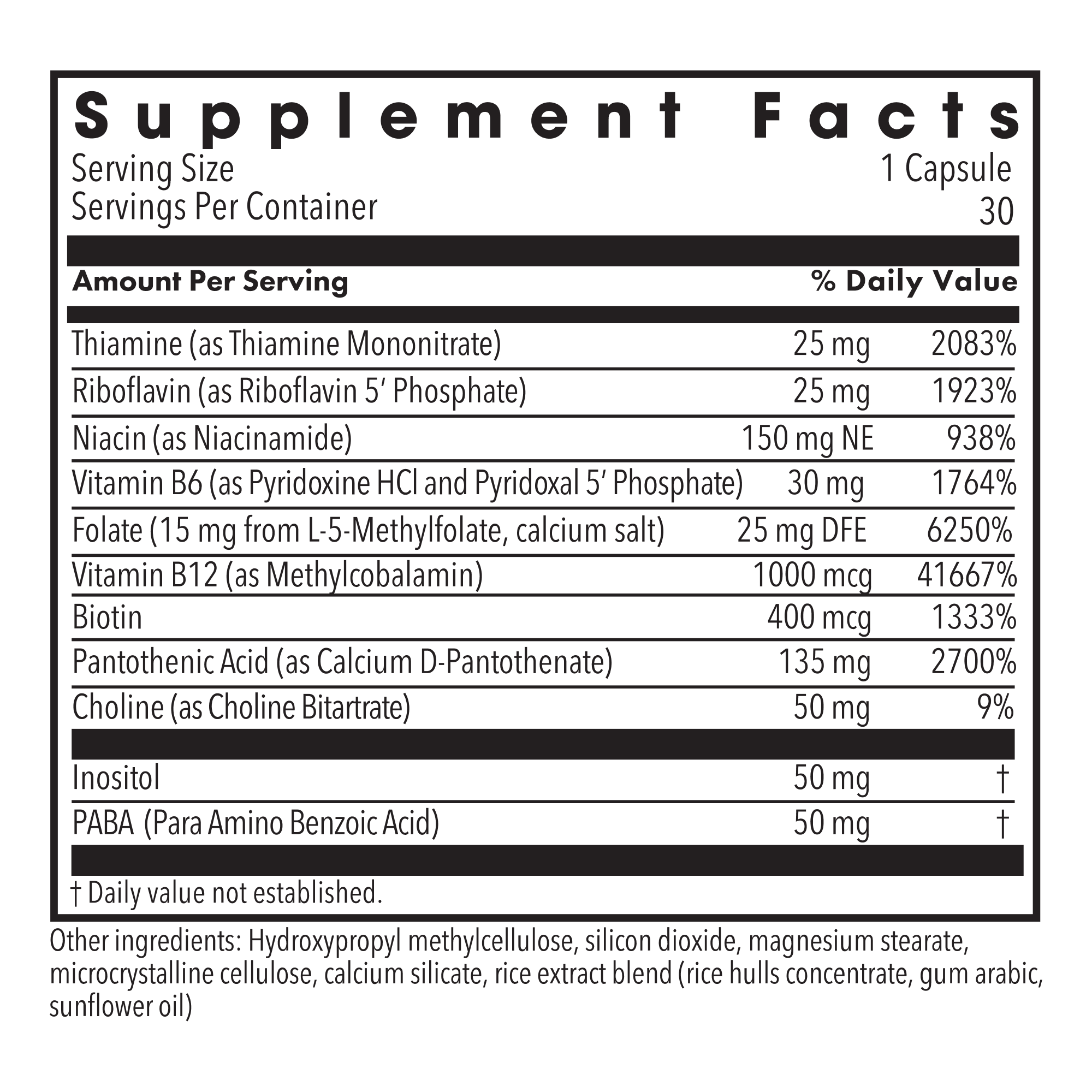 MethylPro® B-Complex + 15 mg L-Methylfolate