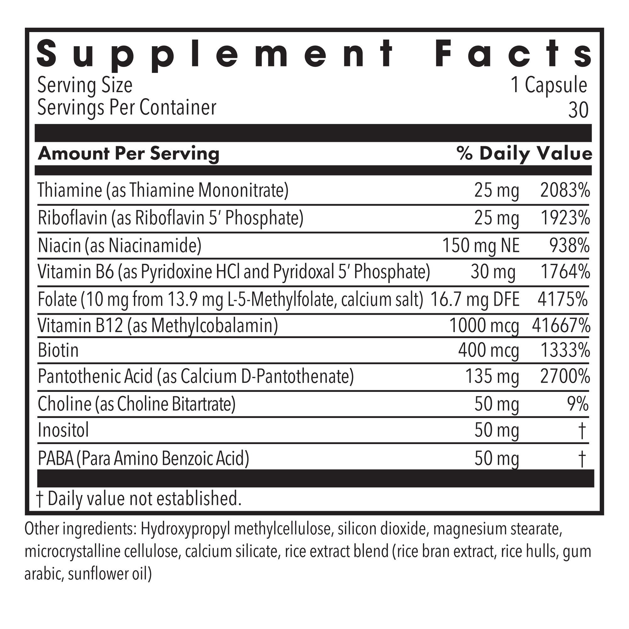 MethylPro® B-Complex + 10 mg L-Methylfolate