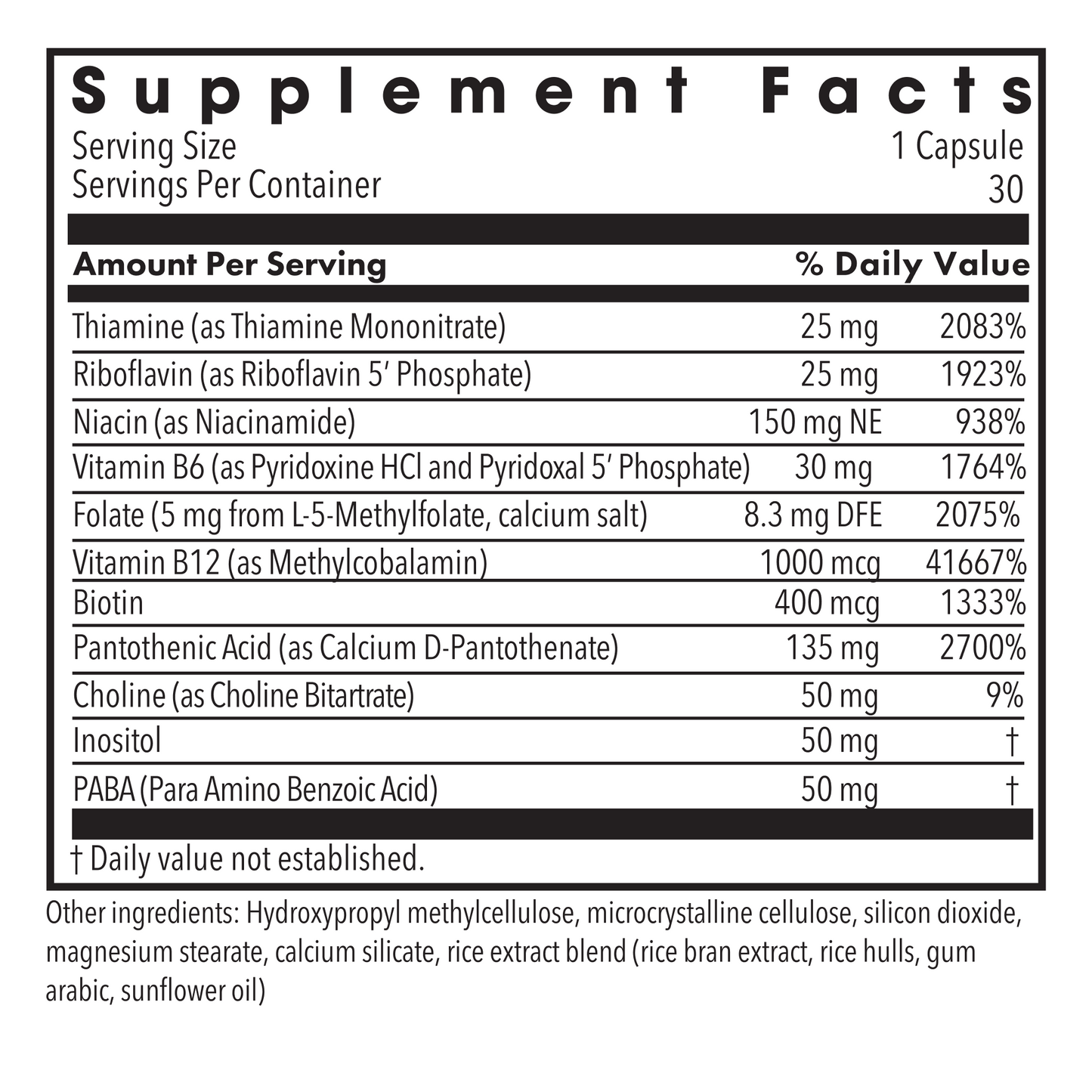 MethylPro® B-Complex + 5 mg L-Methylfolate