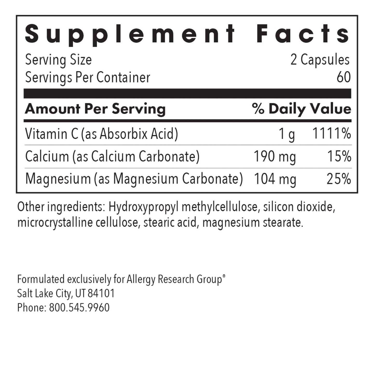 Buffered Vitamin C