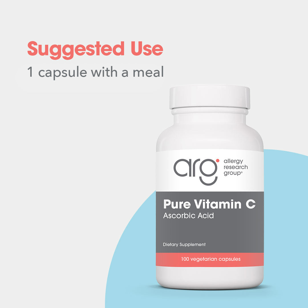 Pure Vitamin C - suggested use: 1 capsule with a meal