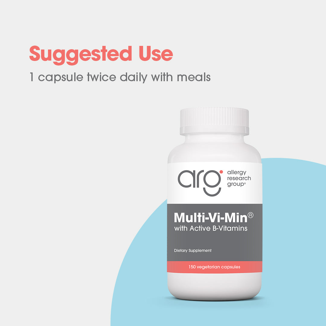 Multi-Vi-Min® - suggested use: 1 capsule twice daily with meals