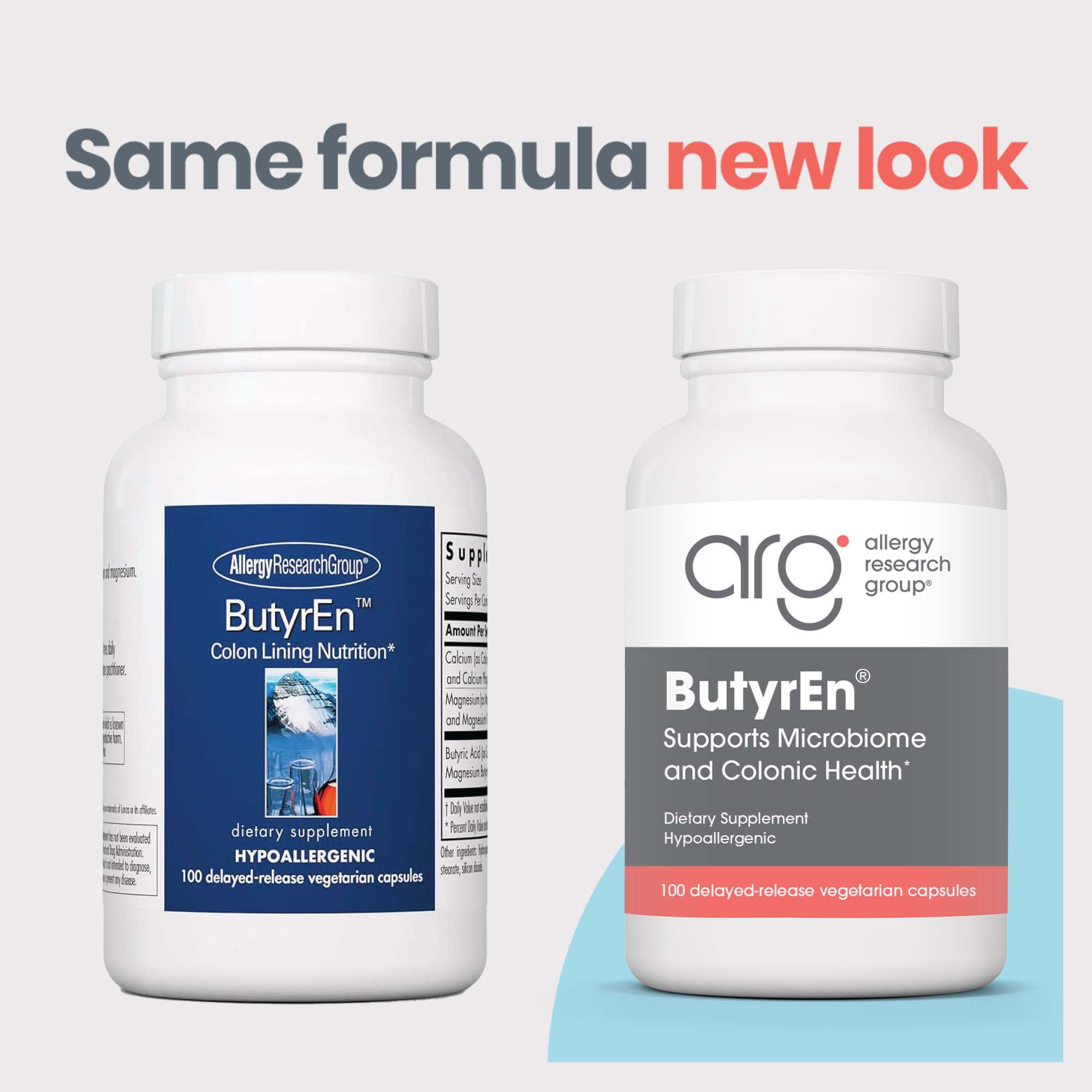 ButyrEn® - new look vs original bottle 