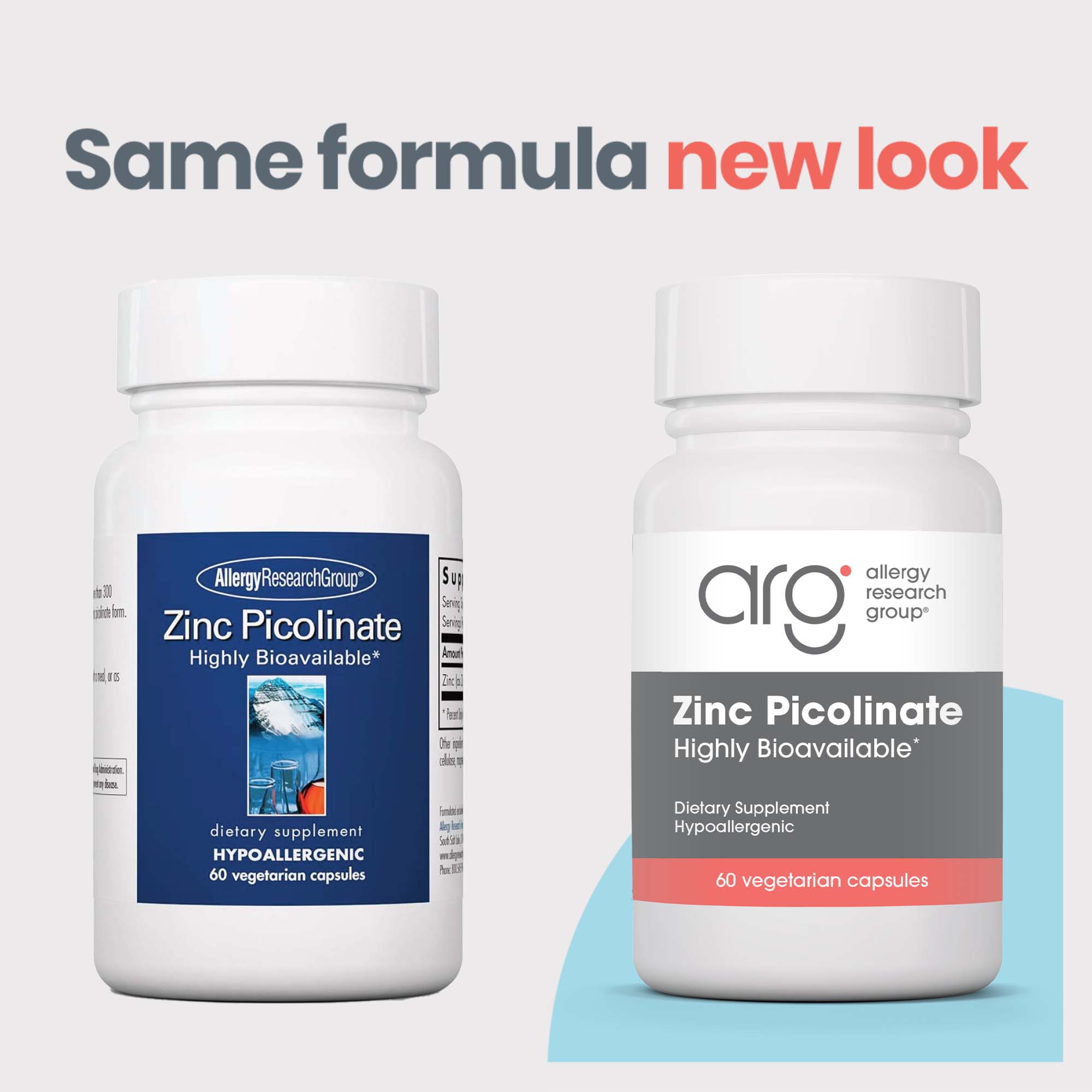Zinc Picolinate - new look vs original bottle