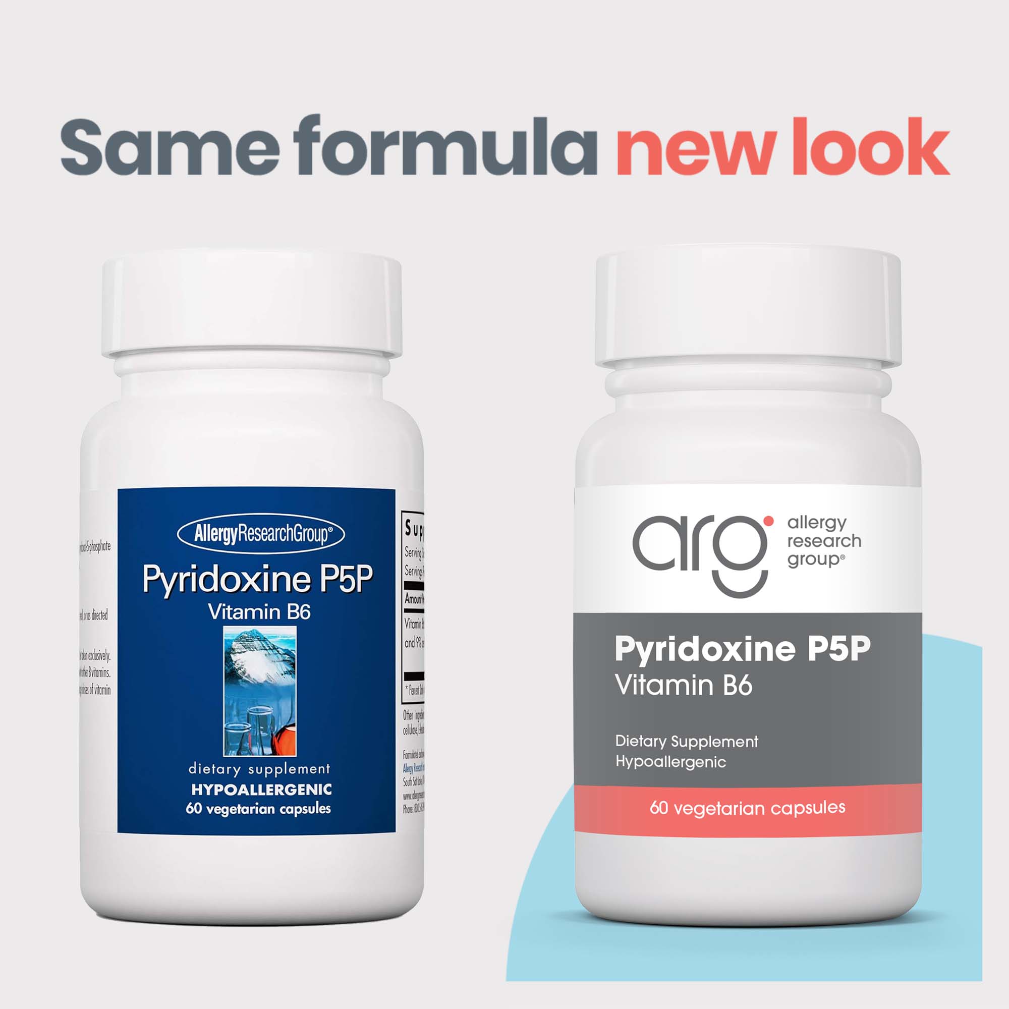 Pyridoxine P5P - new look vs original bottle