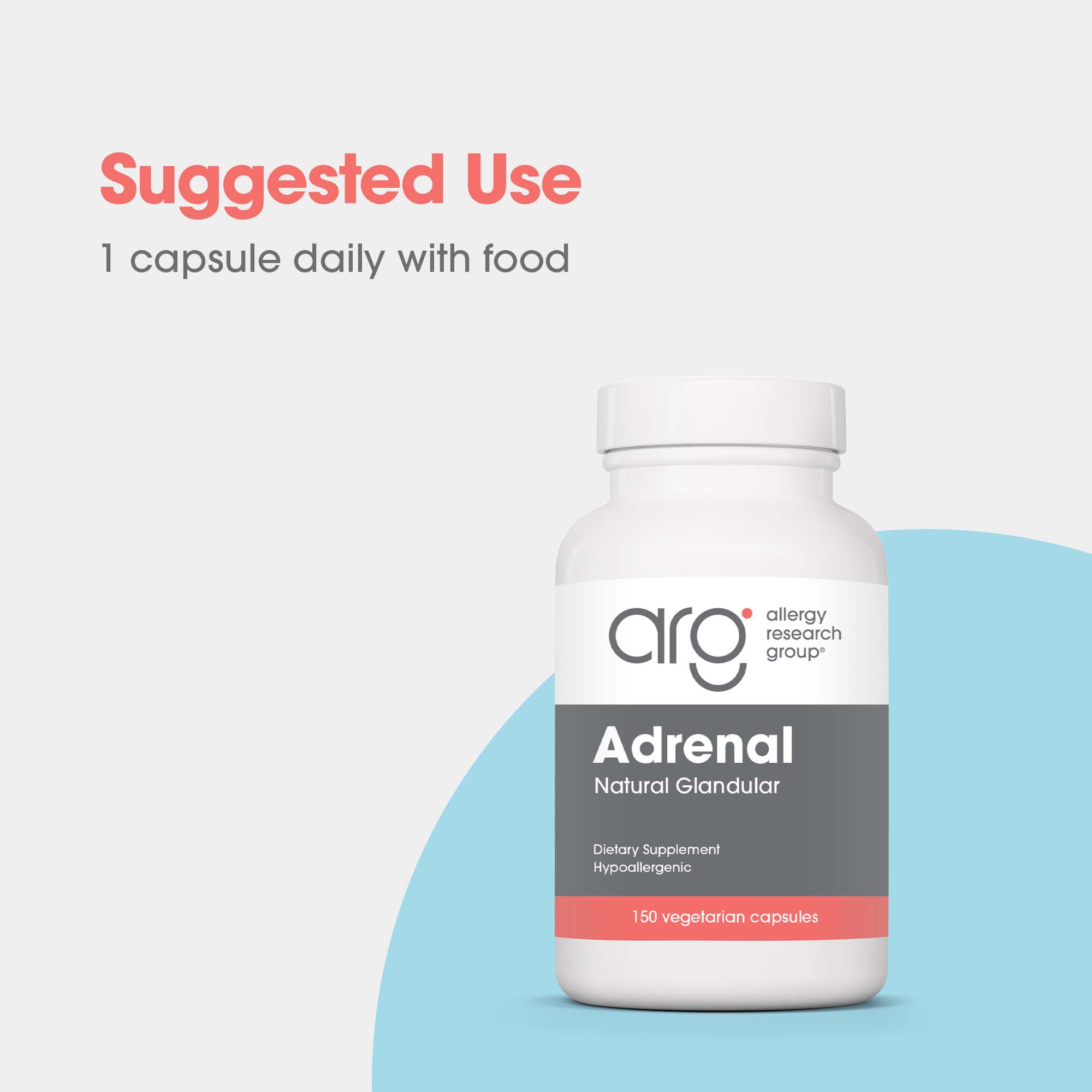 Adrenal – suggested use: 1 capsule daily with food