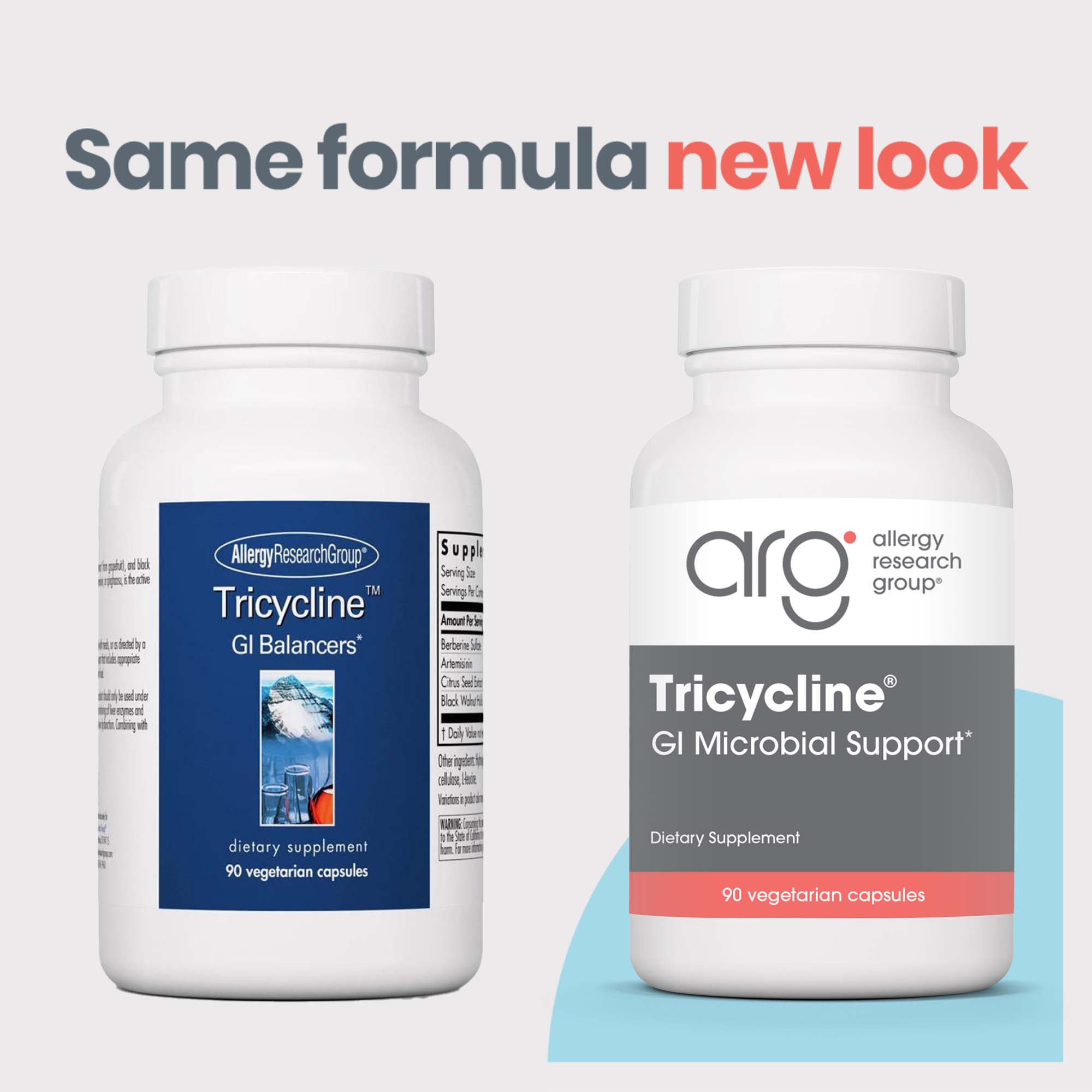 Tricycline® - new look vs original bottle