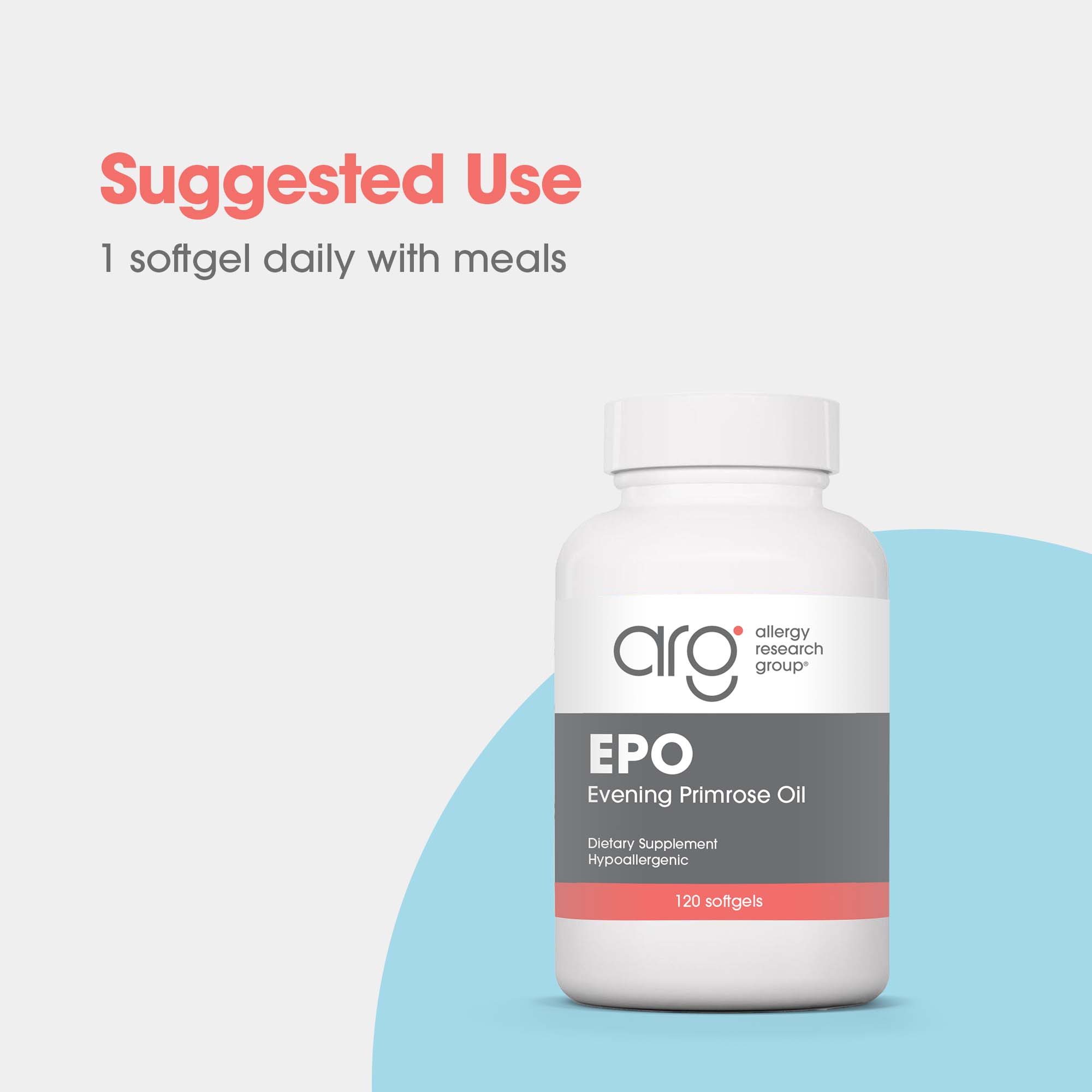 EPO - suggested use: 1 softgel daily with meals