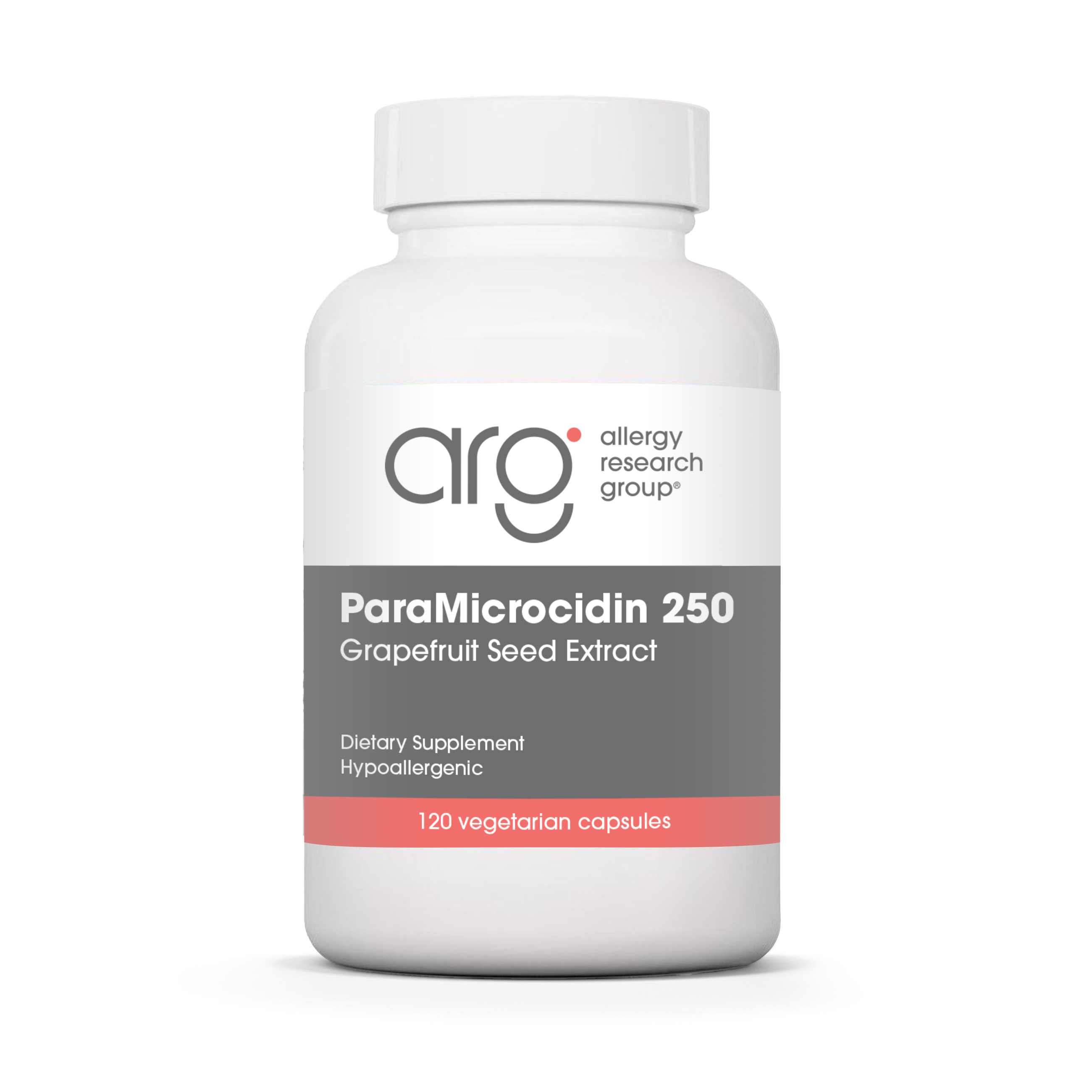 Allergy Research Group ParaMicrocidin 250 mg - 120 vegetarian capsules bottle front label