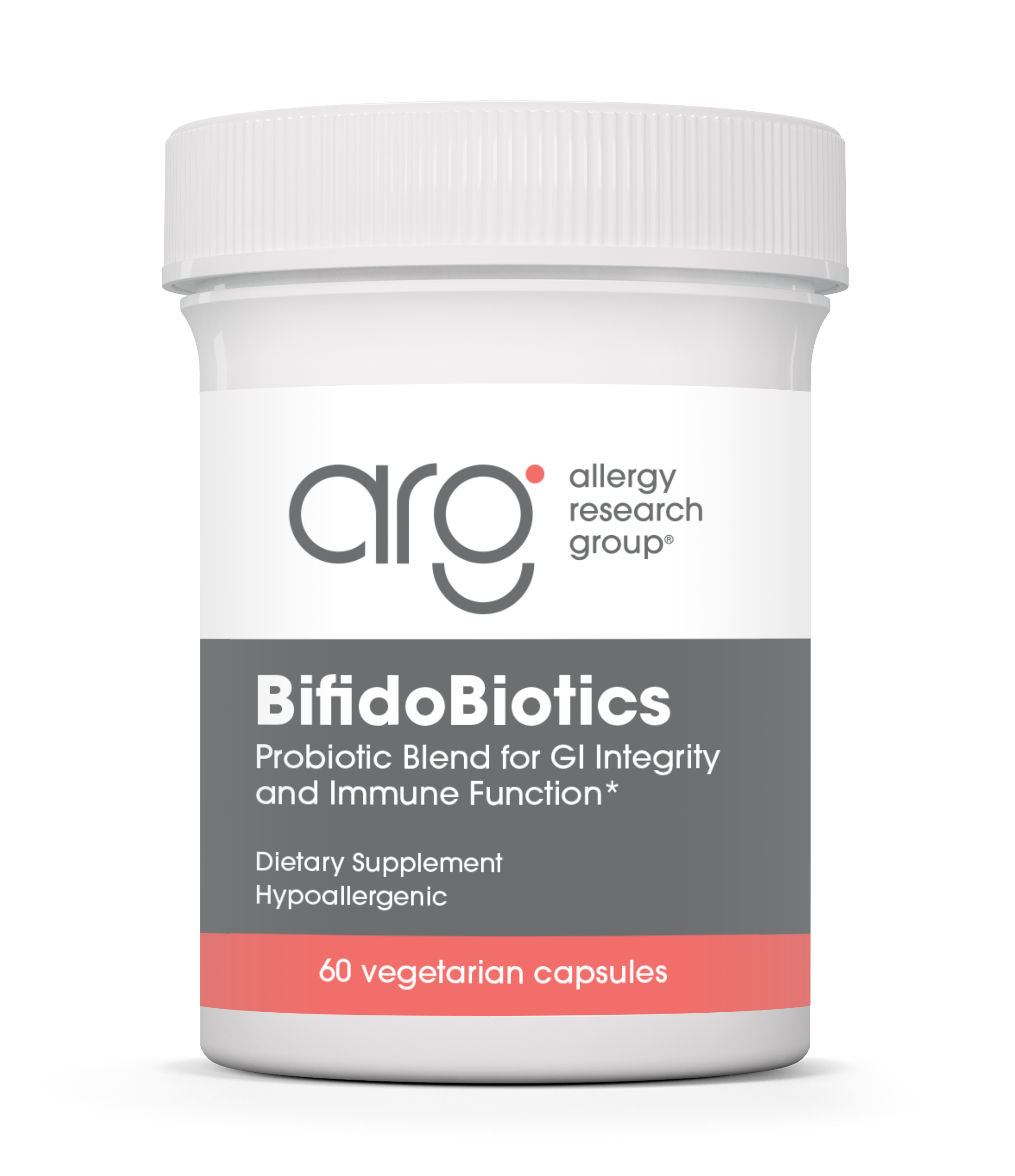 Allergy Research Group BifidoBiotics - 60 vegetarian capsules bottle front label 