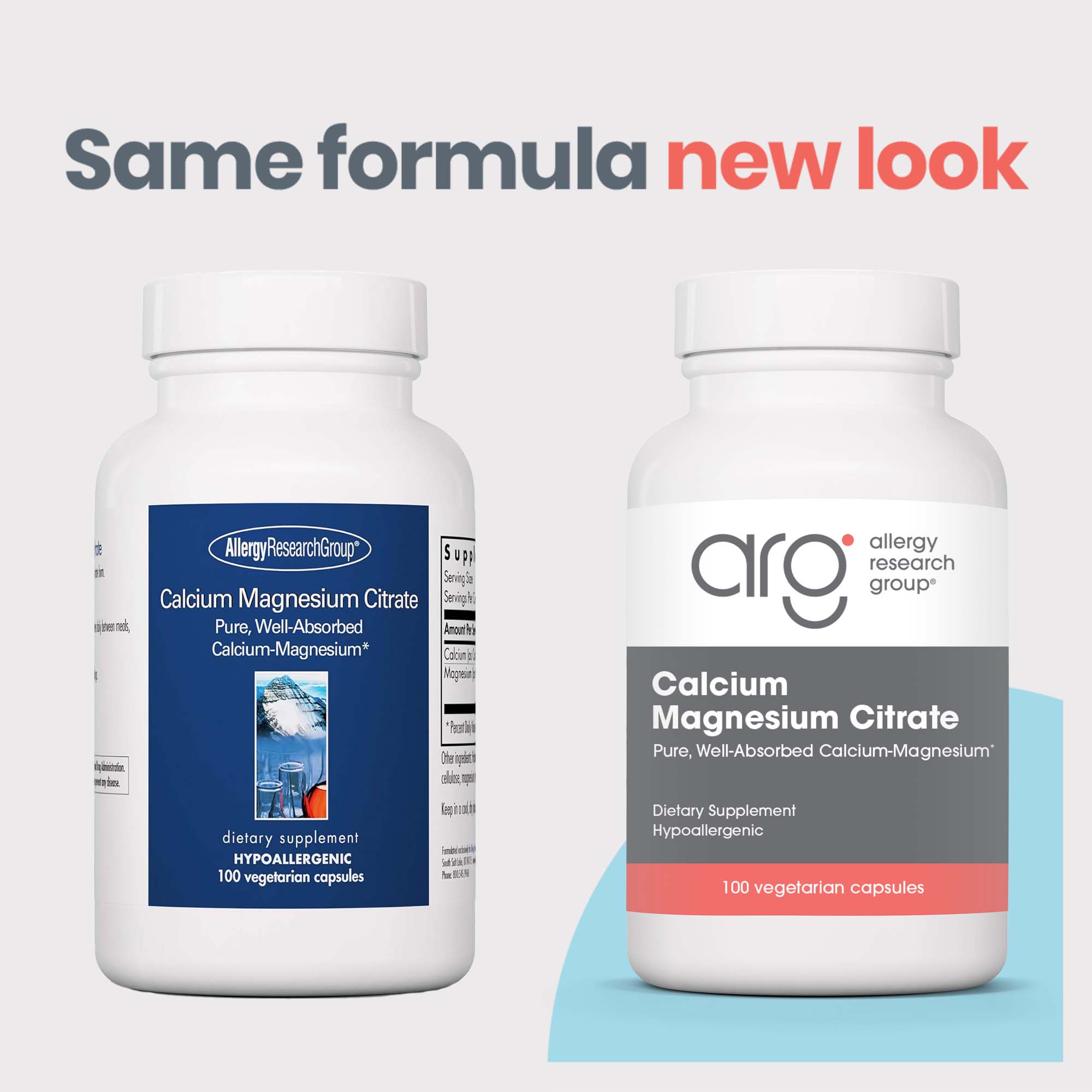 Calcium Magnesium Citrate - new look vs original bottle 
