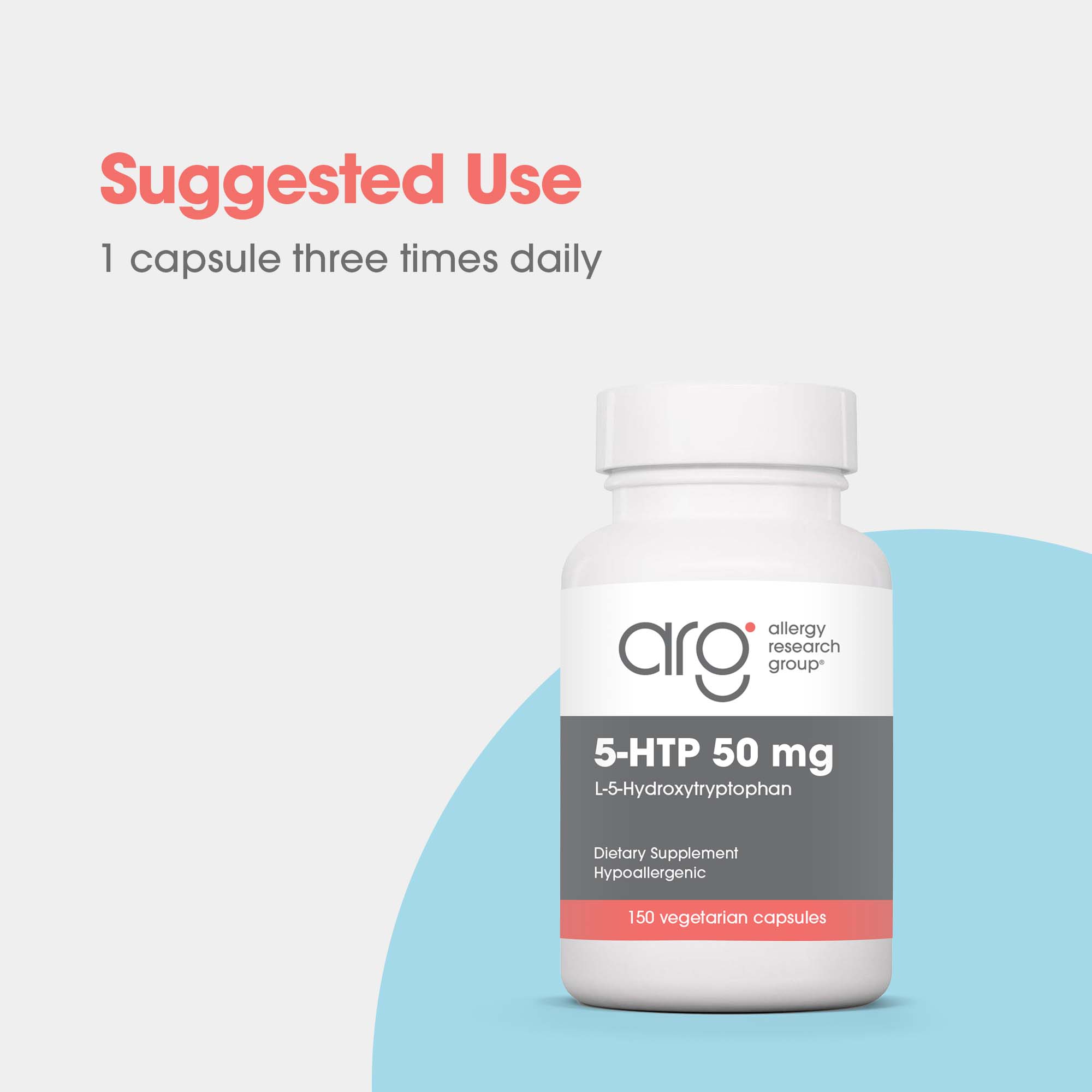 5-HTP 50 mg – suggested use: 1 capsule three times daily